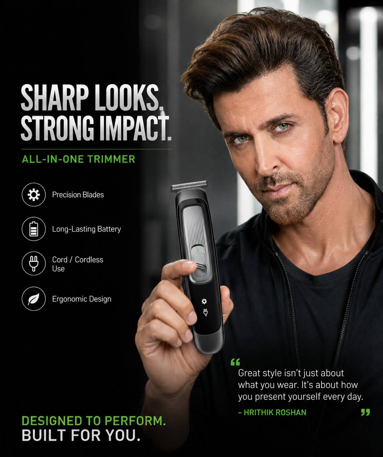 Misuhrobir Men's Trimmer 90 min Runtime 5 Length Settings - Image 5
