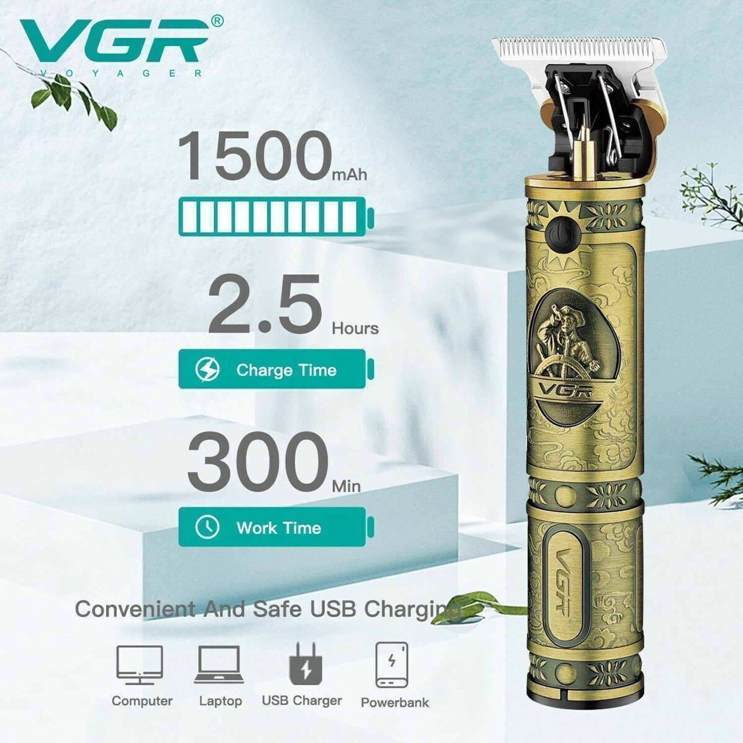 Image of VGR V-085 PRO Body Groomer 300 min Runtime 3 Length Settings
