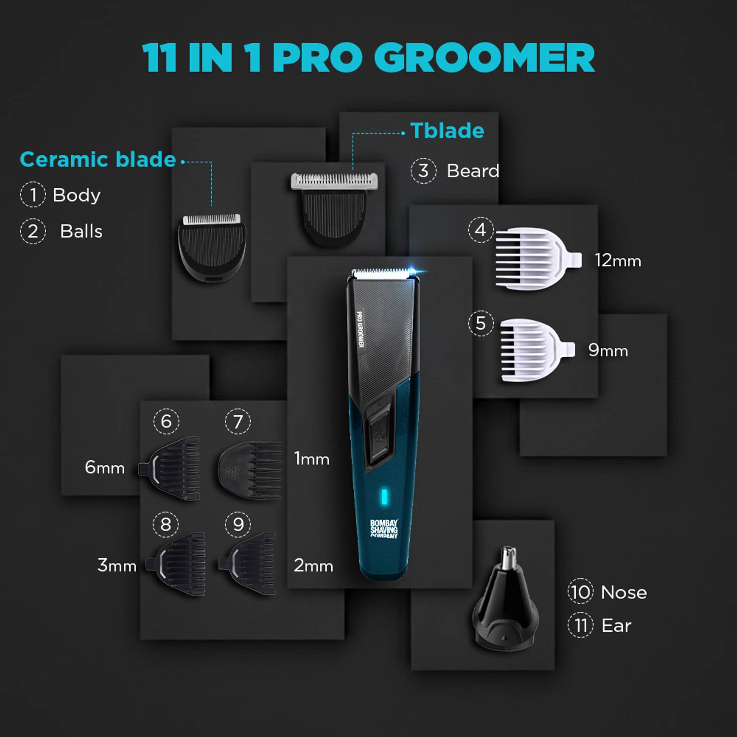 BOMBAY SHAVING COMPANY 11-in-1 Pro Groomer 90-Minute Trimmer - Image 2