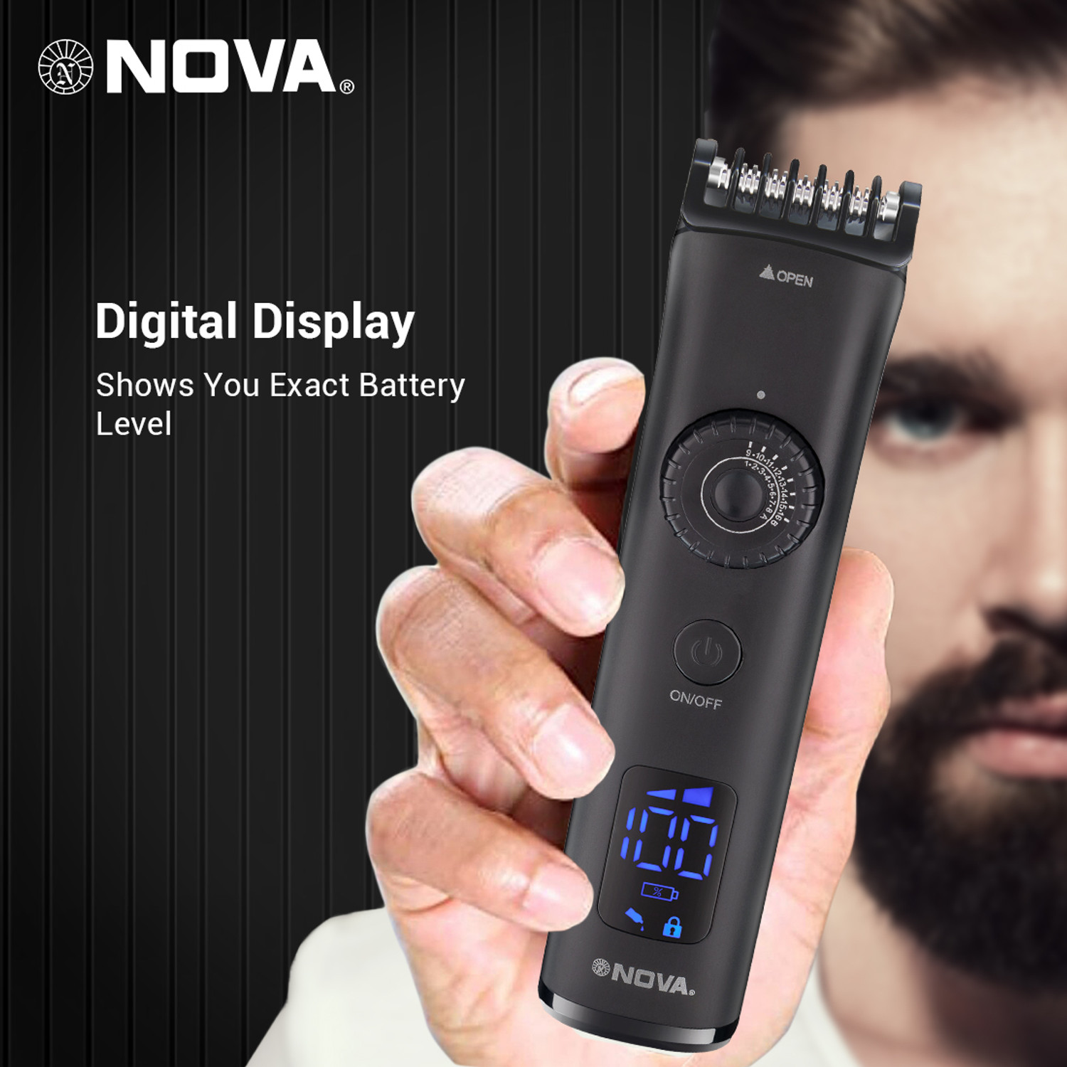 Image of NOVA NH 1057 Trimmer 90 min Runtime 40 Length Settings