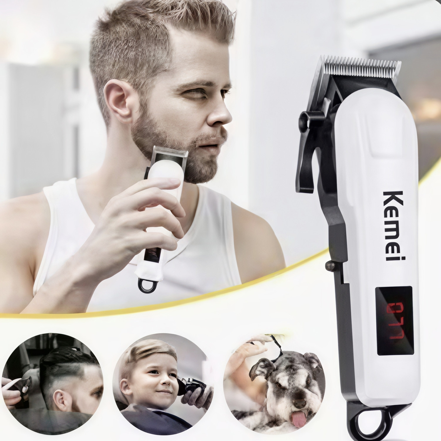 Image of KEMMIE KM 809A Trimmer 240 min Runtime 4 Length Settings