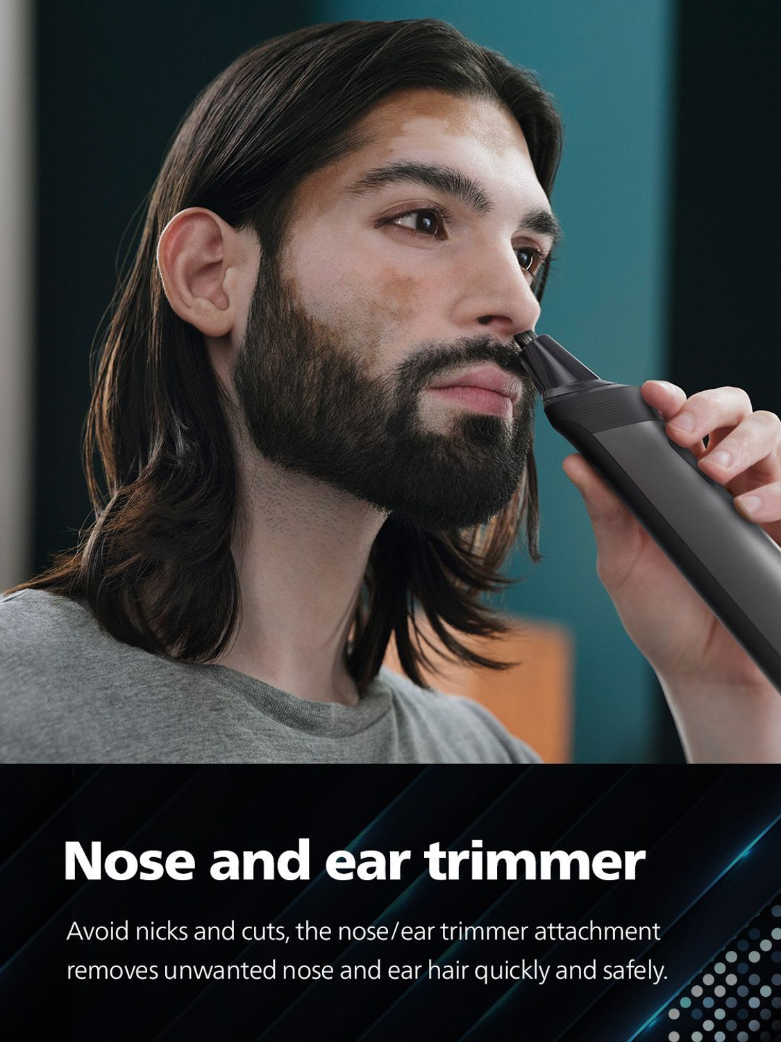 Image of PHILIPS MG7920 /65, 13 in 1 Multigroomer, Patented Twin Trim Tech Trimmer 120 min Runtime 17 Length Settings