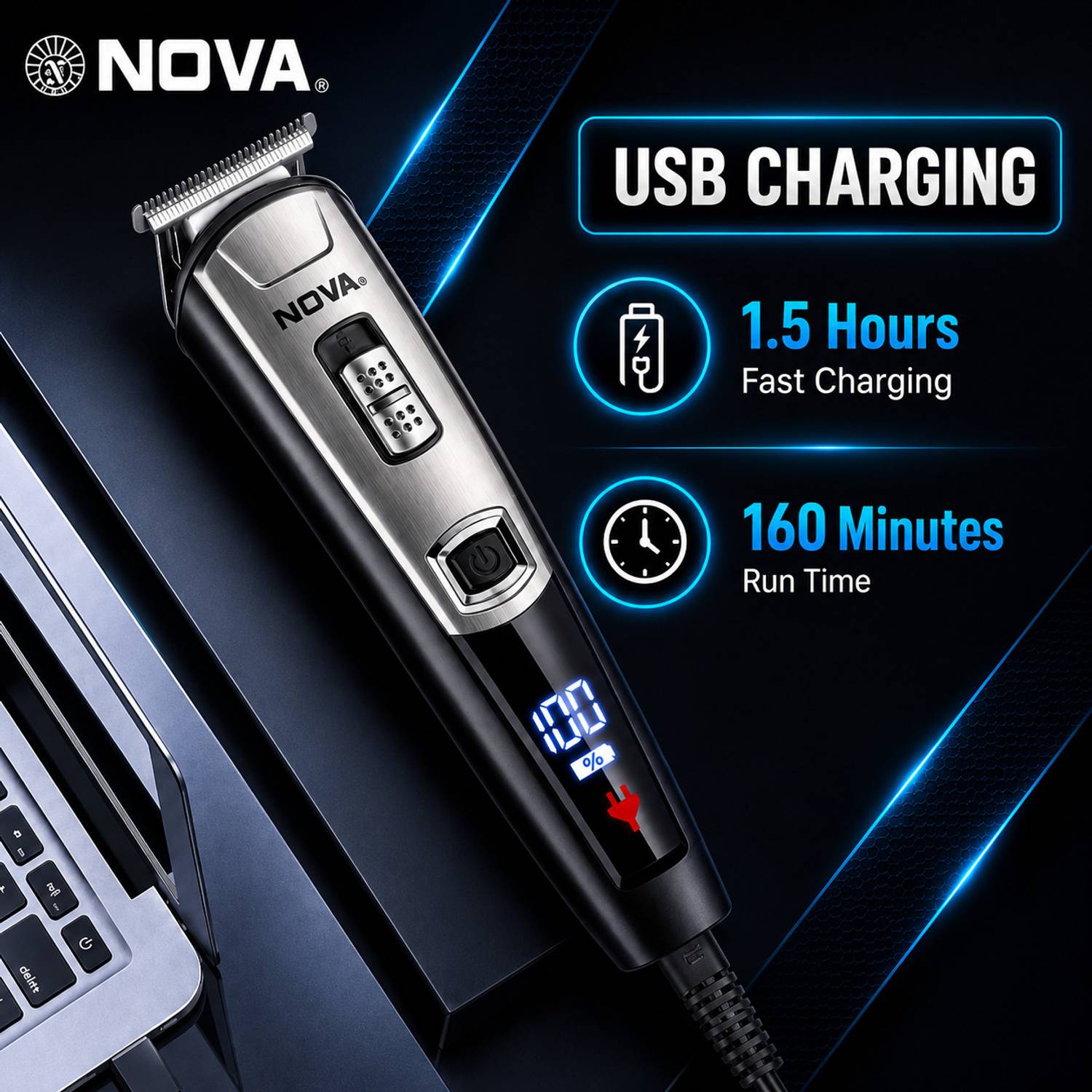 NOVA NG 1153 USB Trimmer 160 min Runtime - Image 5