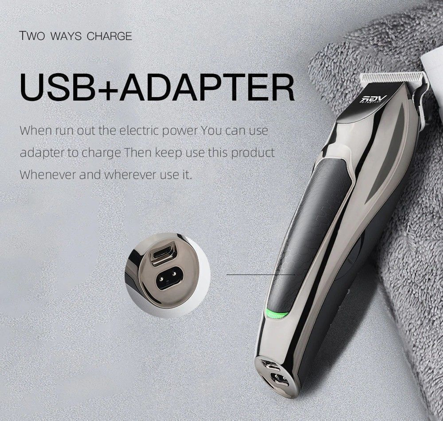 Image of VGR V-030 Professional Hair Clipper Trimmer 120 min Runtime 5 Length Settings