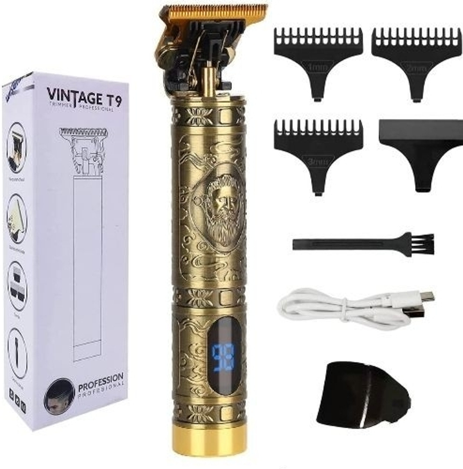 Image of Mj Store T9 Professional Hair Trimmer for Men |Cordless Rechargeable Beard & Hair Clipper Trimmer 120 min Runtime 4 Length Settings