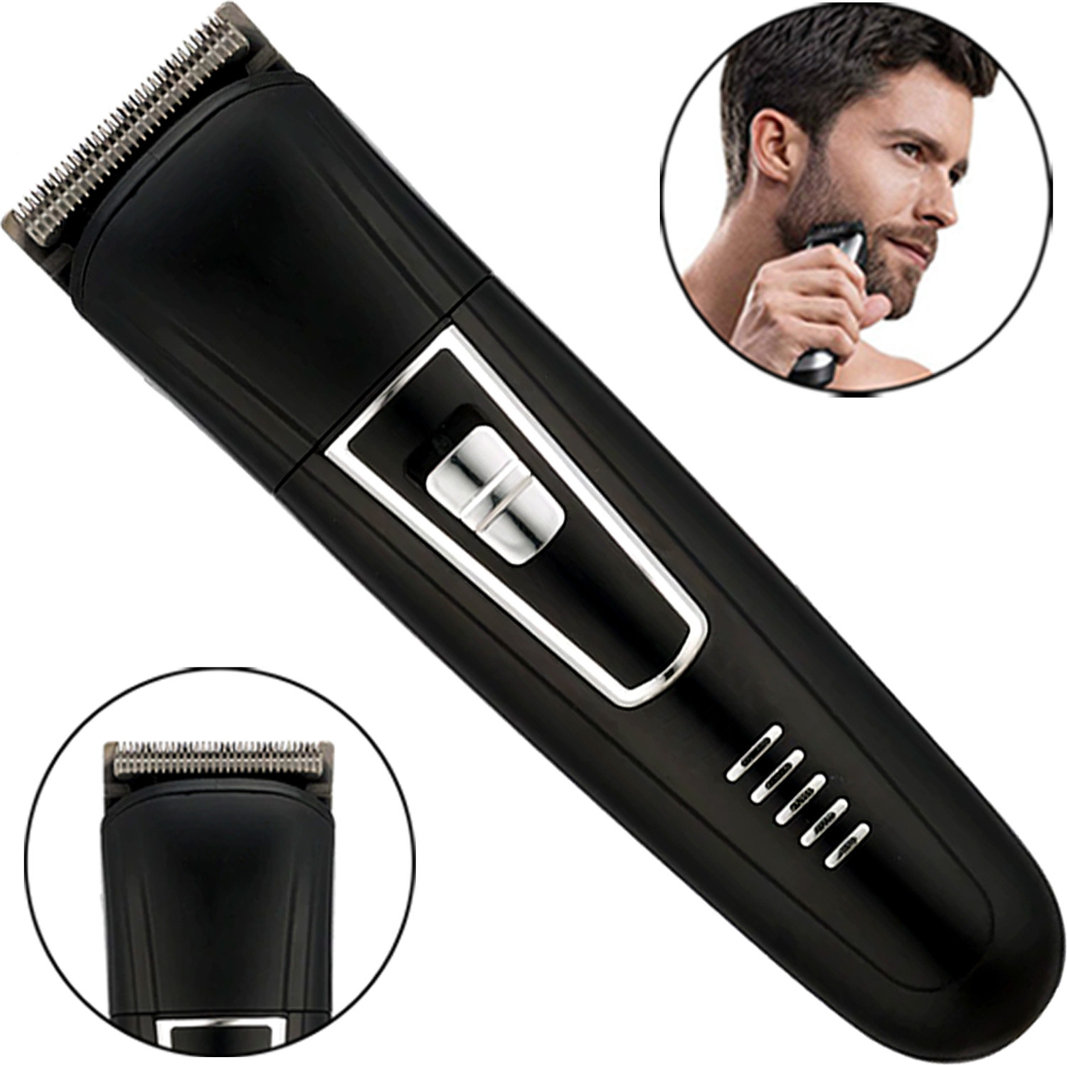 Image of Groomic 3in1 A Chargeable Powerful Nose Trimmer Beard Moustache Hair Trimmer Foil Shaver Fully Waterproof Grooming Kit 240 min Runtime 4 Length Settings