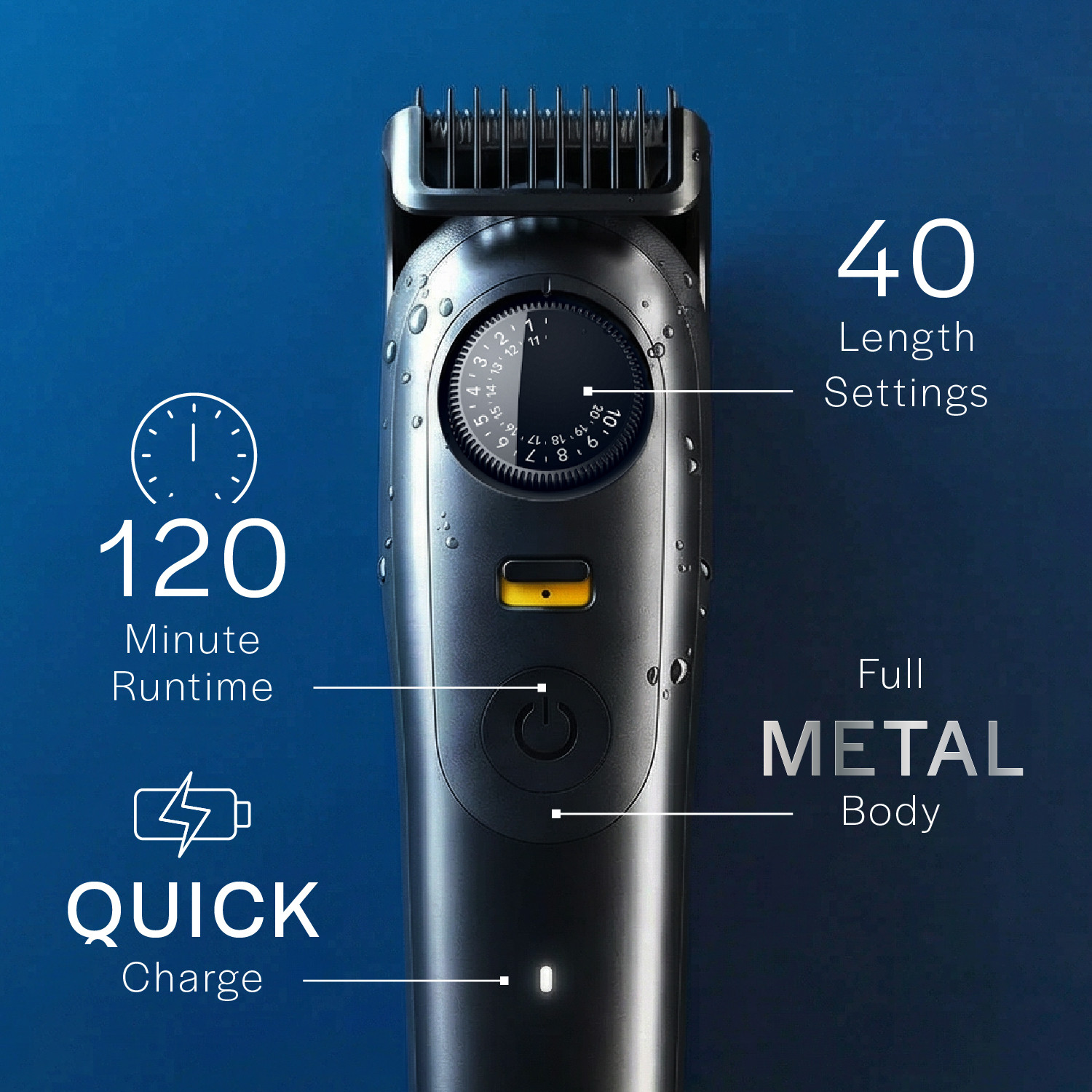 Image of Gillette AIO7 Trimmer 120 min Runtime 40 Length Settings