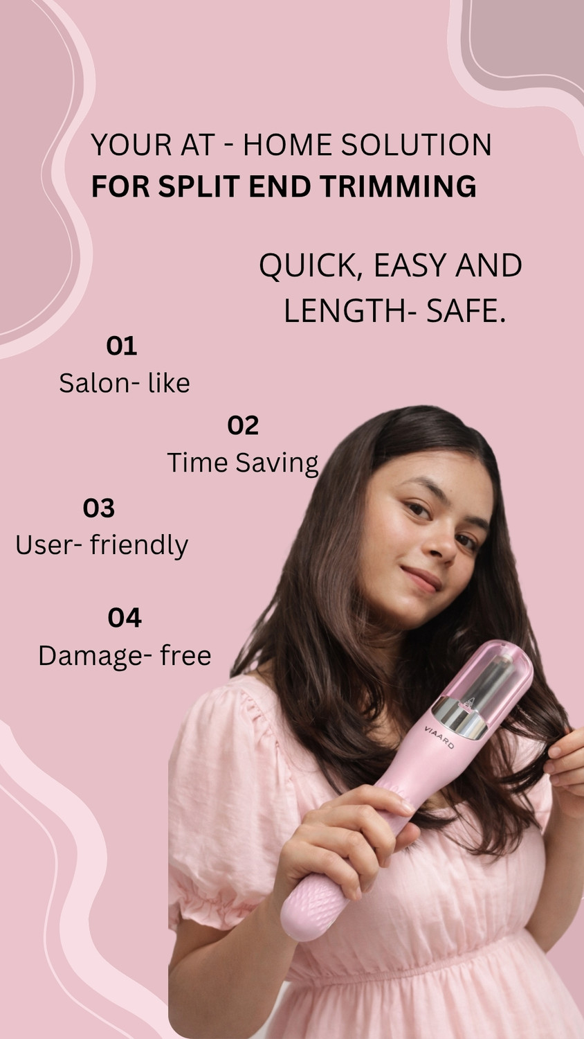 Image of Viaaro 6668 Trimmer 12 min Runtime 12 Length Settings (Pink)