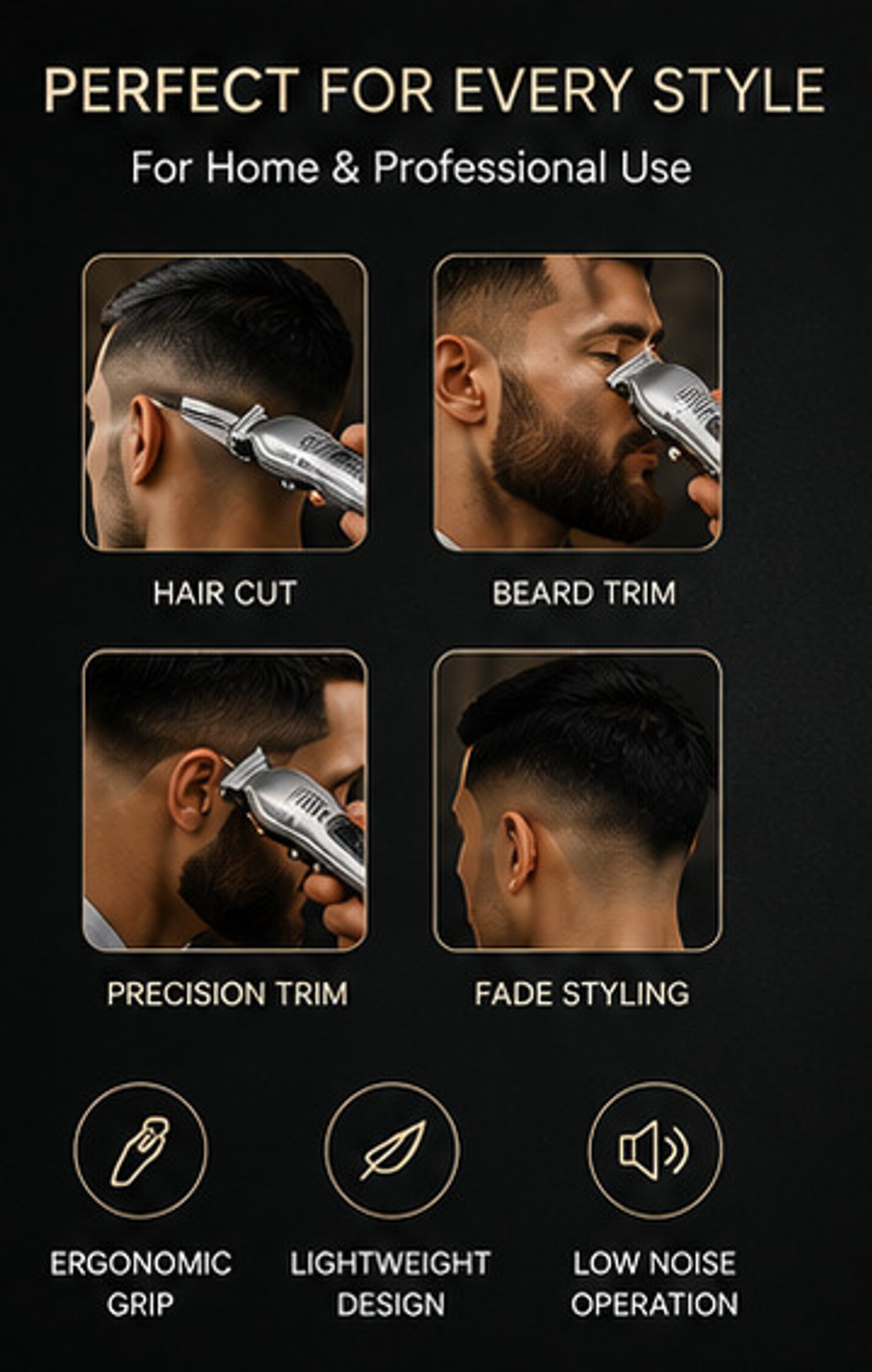 Image of Ucool GYT-999 Fully Waterproof Trimmer 180 min Runtime 4 Length Settings