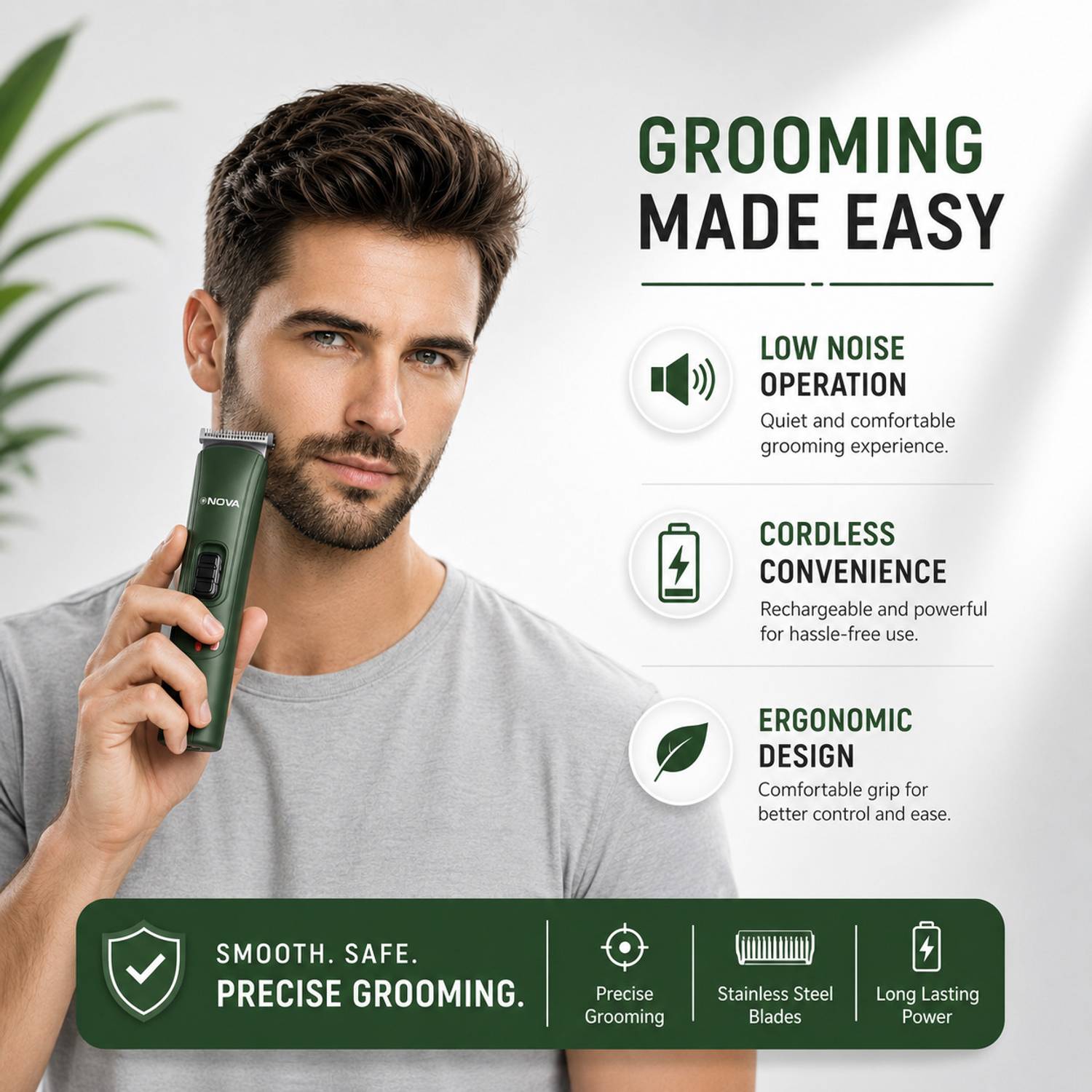 NOVA NHT 1039/03 USB Trimmer 45 min Runtime 5 Lengths - Image 4