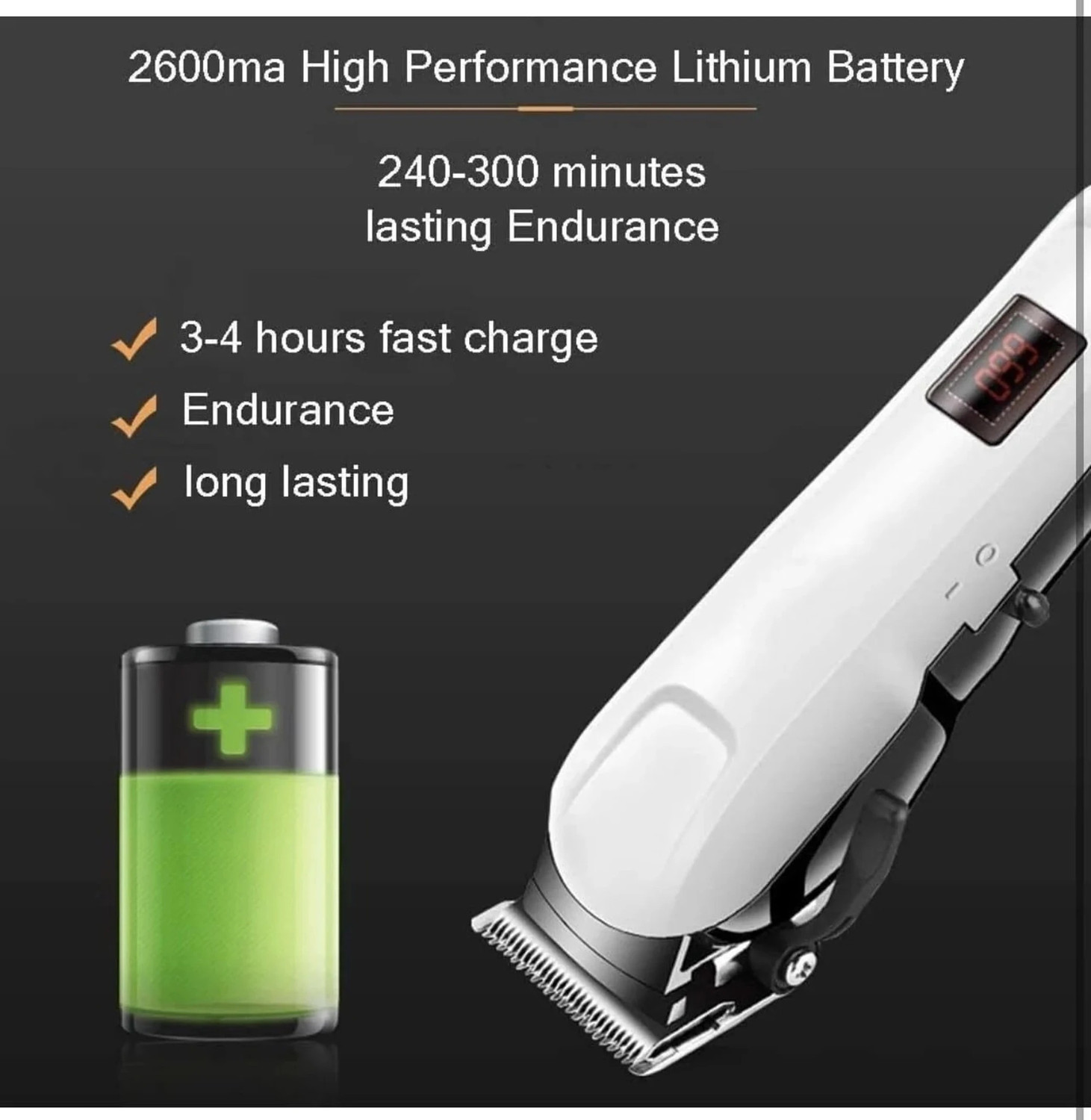 Image of Zeno volt AT8088 TRIMMER WITH DISPLAY Trimmer For Men Fully Waterproof Trimmer 210 min Runtime 5 Length Settings