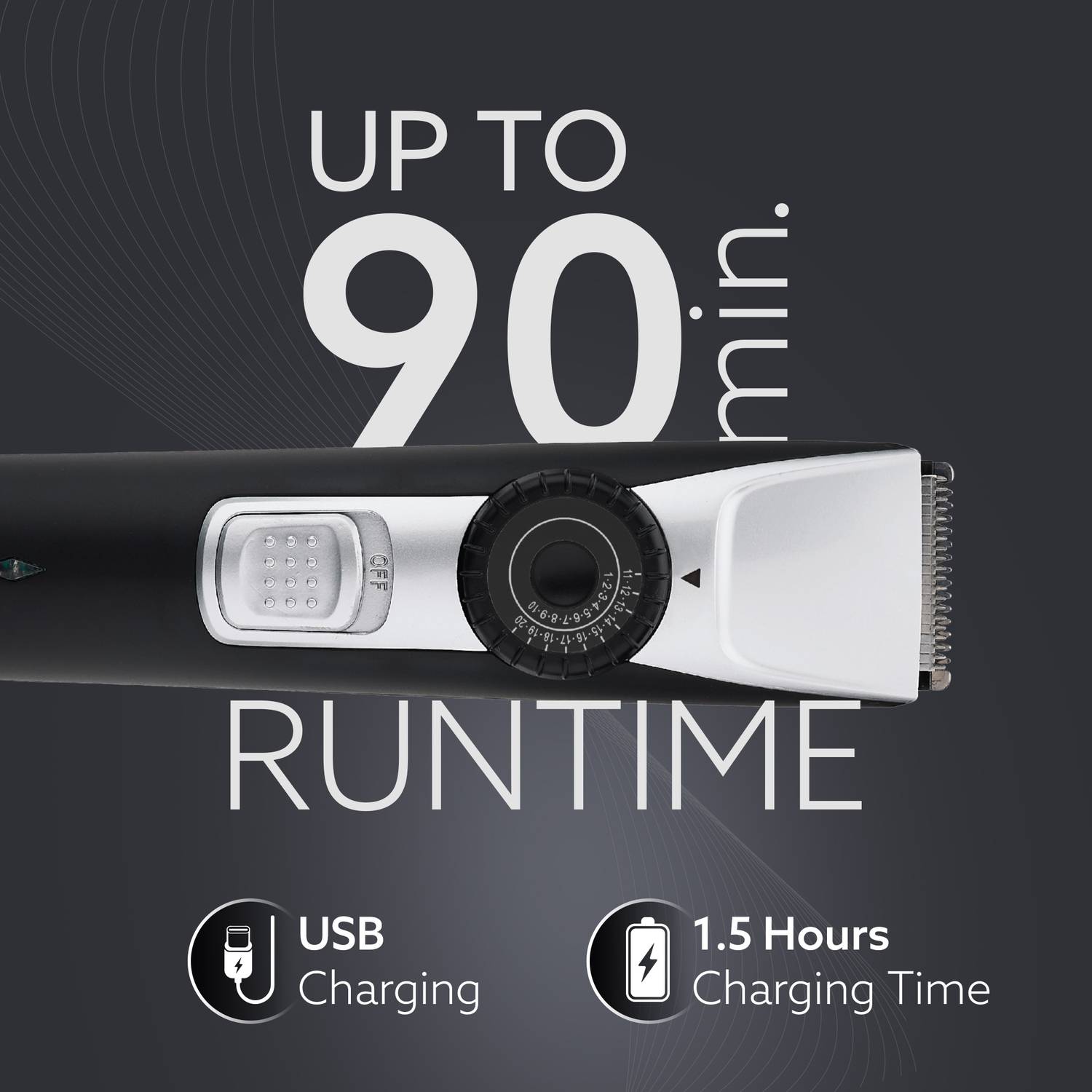 AGARO Beard Trimmer MT1155, 20 Length Settings - Image 5