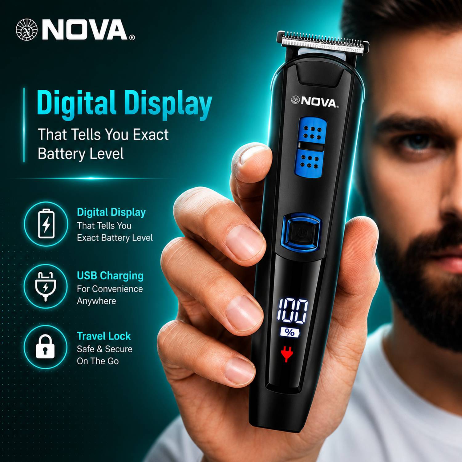 NOVA NG 1153/05 USB Trimmer 160 min Runtime - Image 2