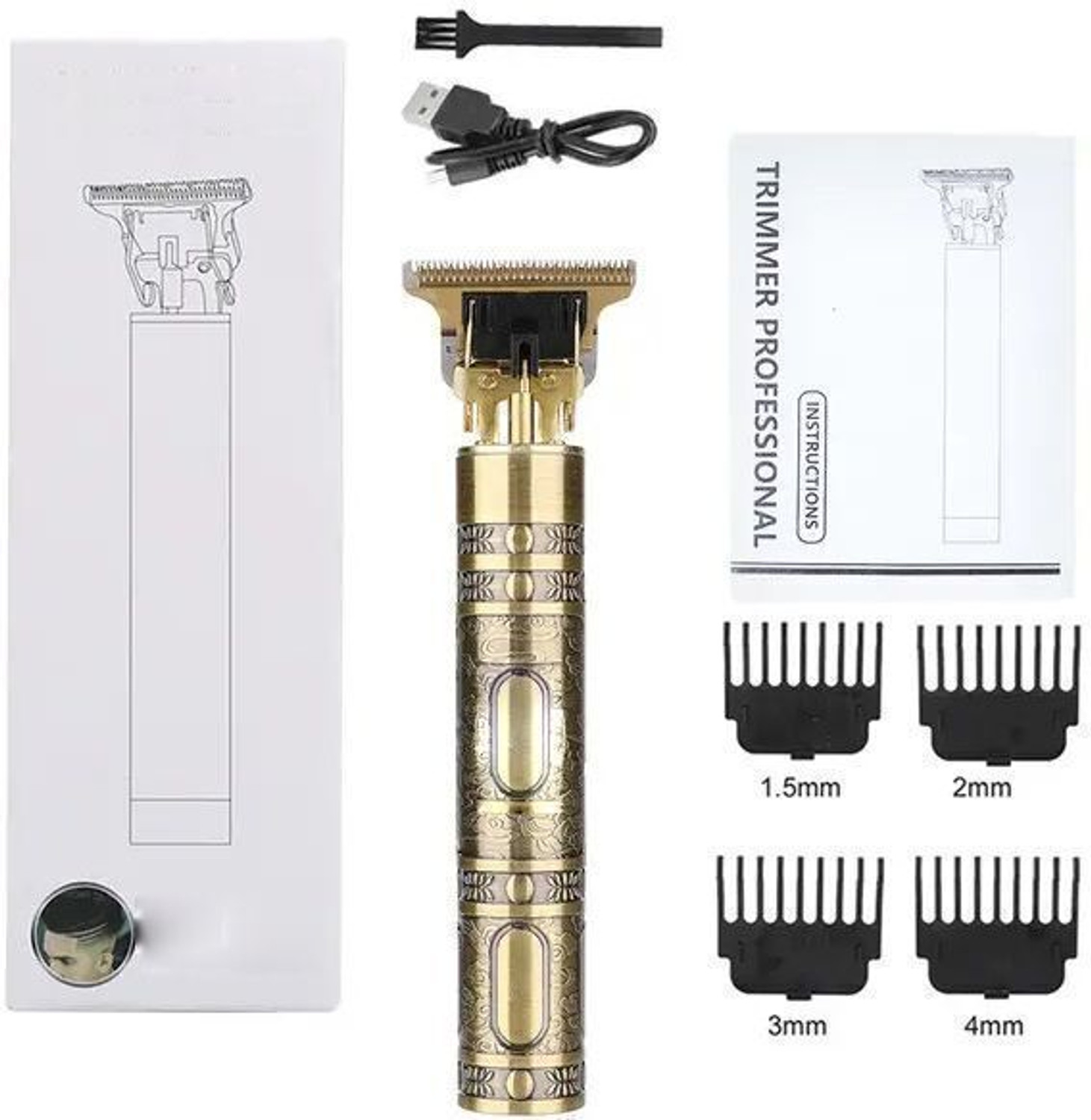 Image of BDMart Metal Vintage-T9 Hair Cutting Machine Shaver Best Barber Hair Clipper Trimmer 60 min Runtime 0 Length Settings