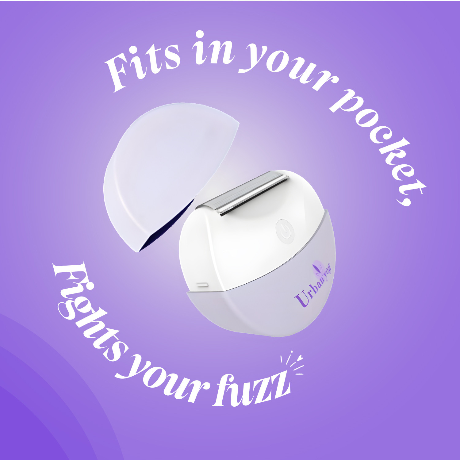Image of URBANYOG Fuzz Off Mini Body Trimmer for Women | Painless Bikini & Body Hair Remover Fully Waterproof Trimmer 40 min Runtime 0 Length Settings