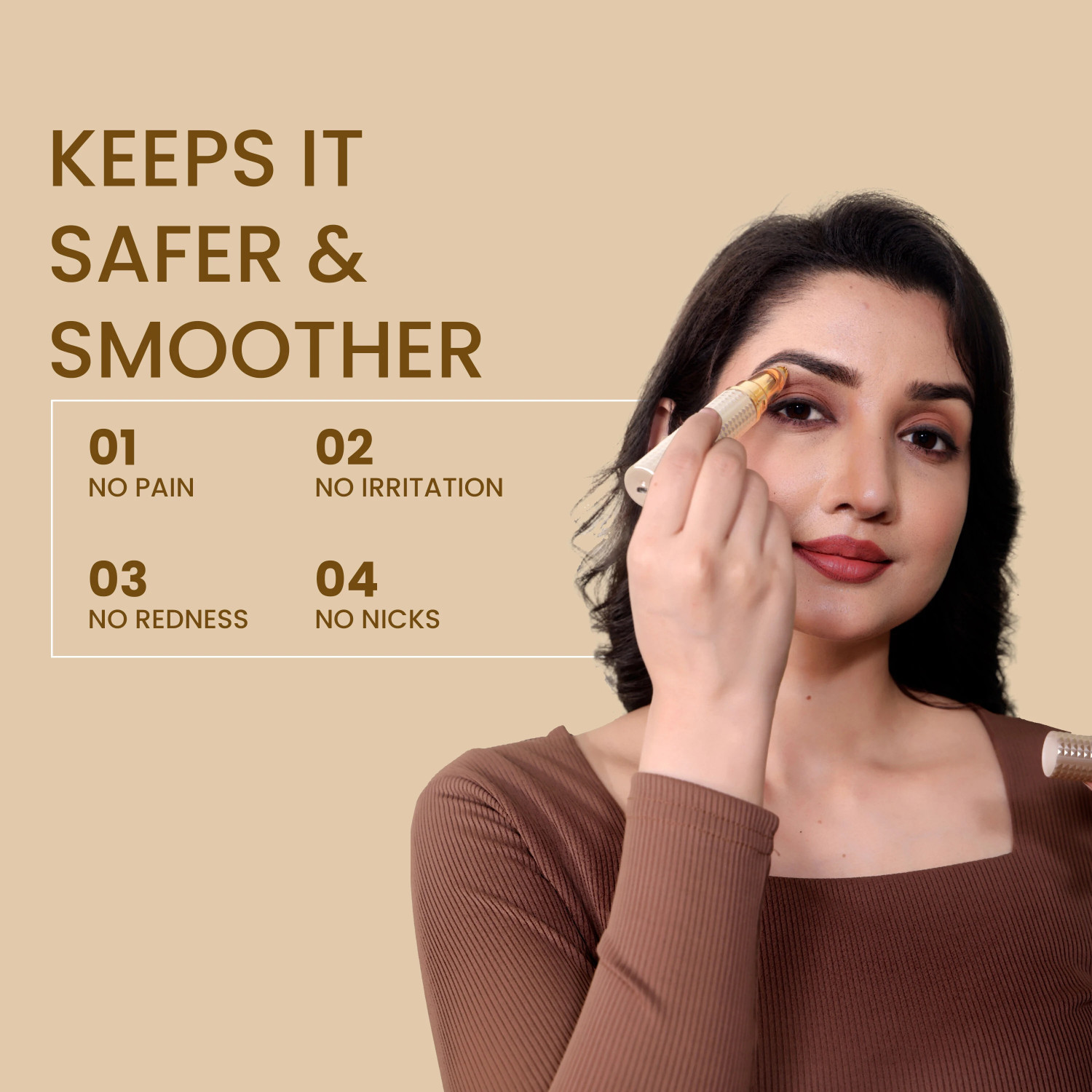 Image of NLB ENTERPRISE 3 in 1 Eyebrow trimmer for women, Nose, Face & Upper Lips Hair remover IPL Laser Hair Remover