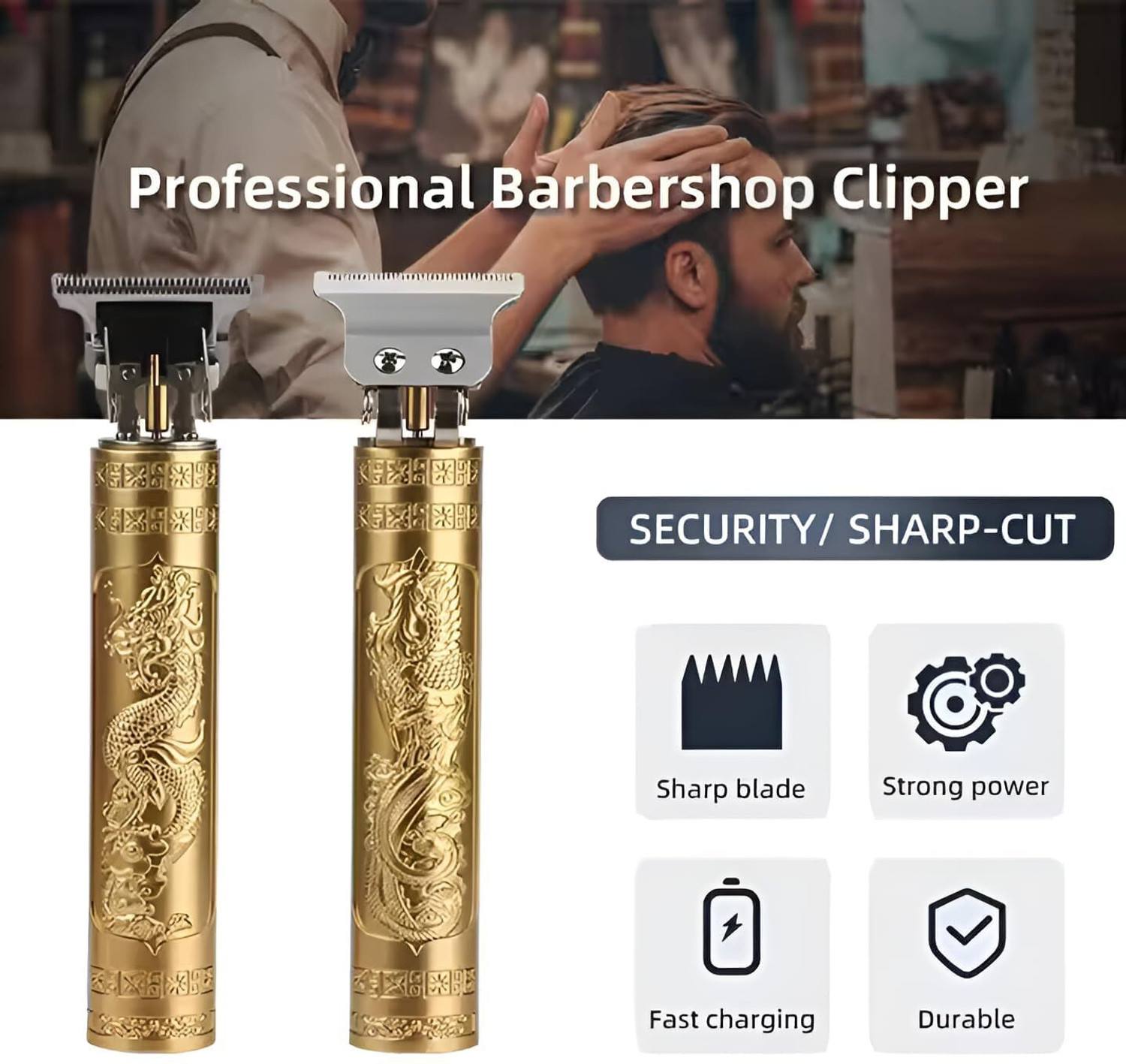 Image of FINIXFLEXOPRINT T9 Dragon Style Cordless Hair & Beard Trimmer for Men | Zero Gapped T-Blade Shaver For Men
