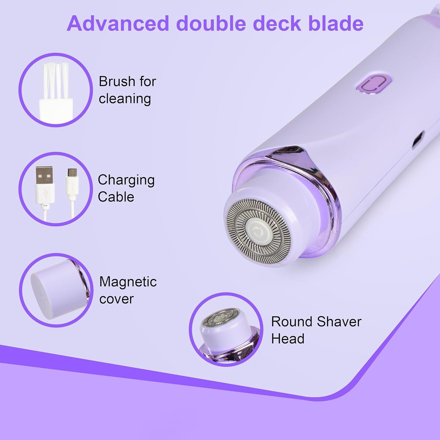 Image of HEWAN Bikini Trimmer for Women Electric Shaver for Face, Legs, Underarms & Pubic Hair Trimmer 60 min Runtime 0 Length Settings