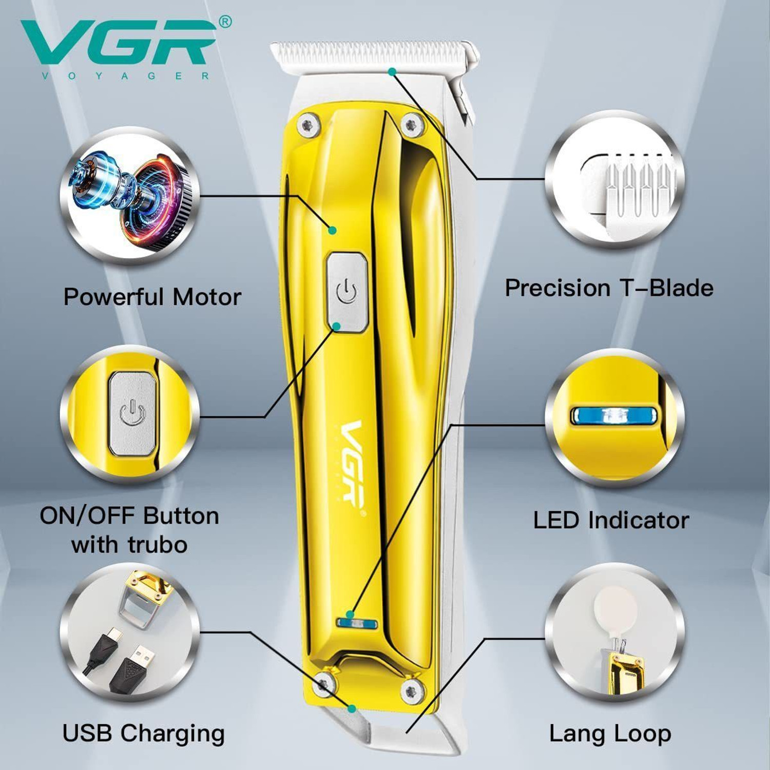 Image of VGR V-955 Trimmer 100 min Runtime 3 Length Settings