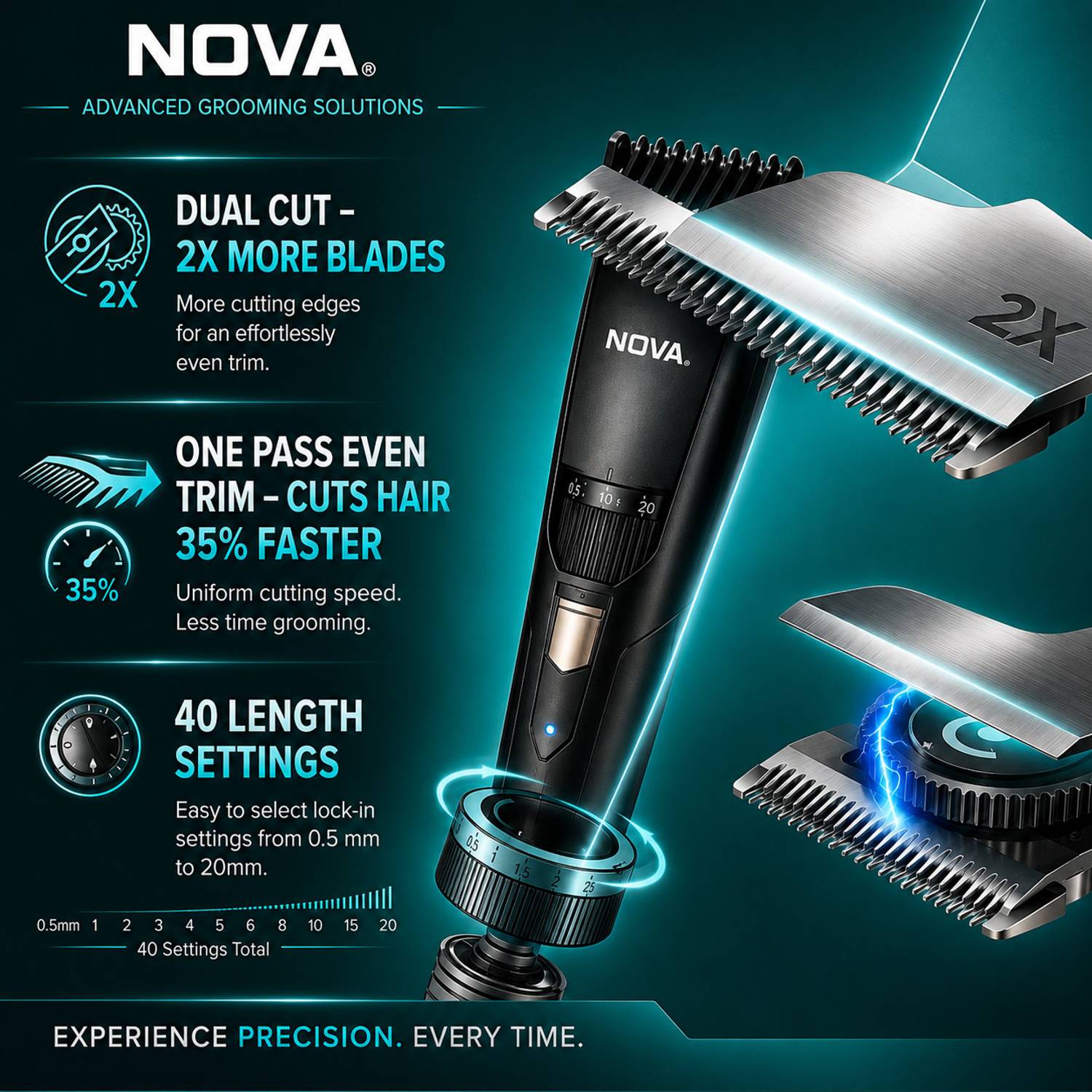NOVA NHT 1052 Trimmer 90 min Runtime 40 Lengths - Image 3