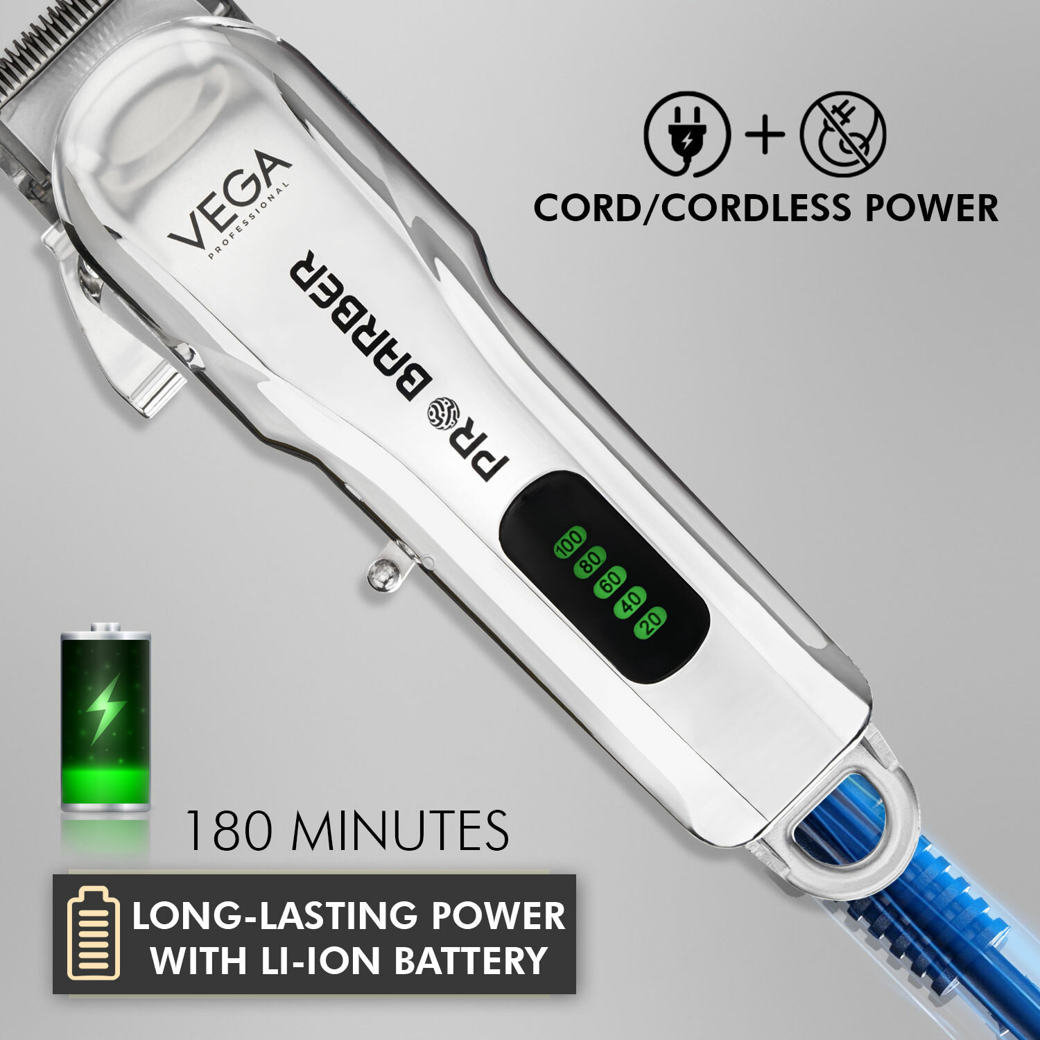 Image of Vega Professional VPVHC-09 Trimmer 180 min Runtime 2 Length Settings