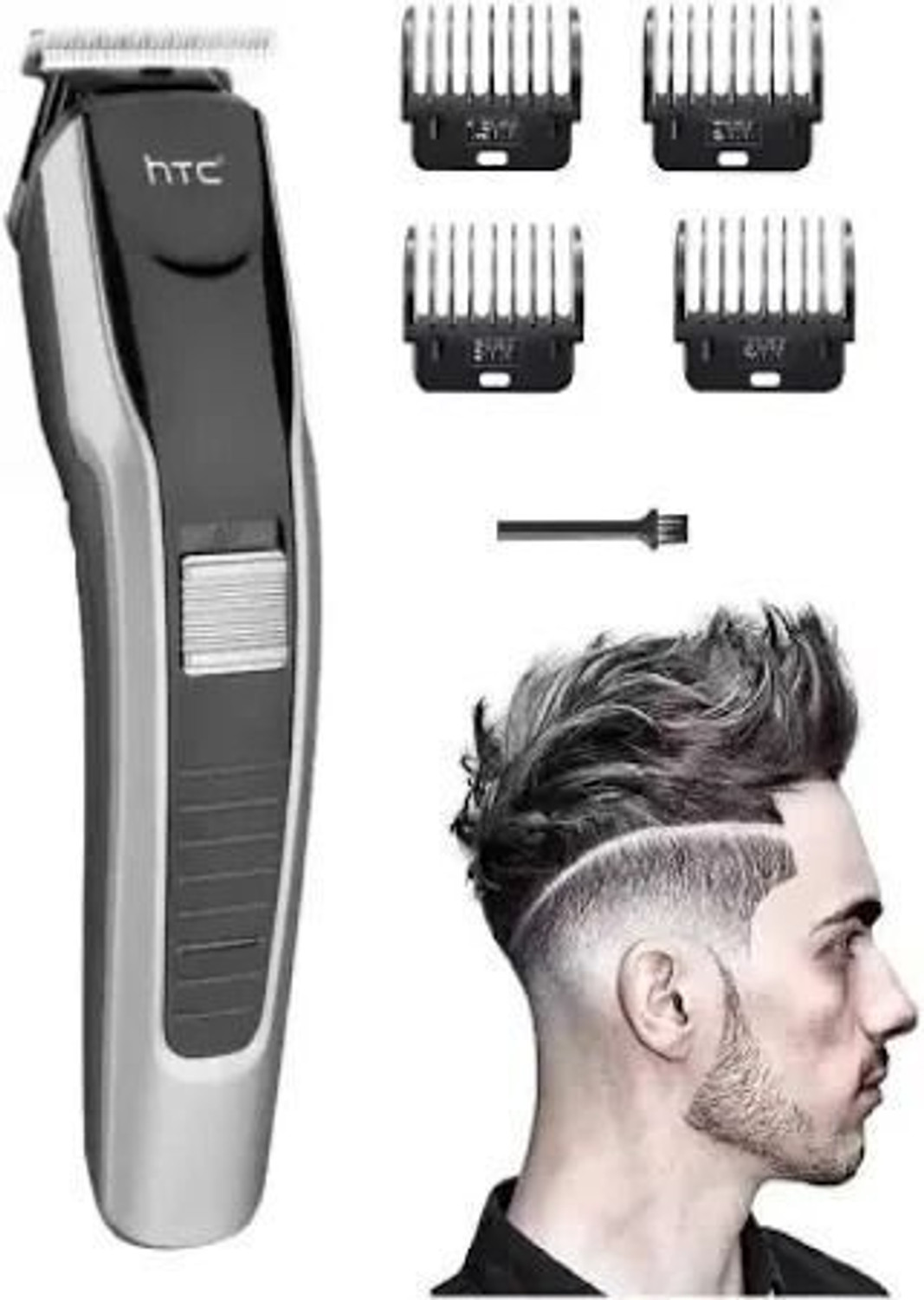 Image of RECHOO HTC trimmer for stylish Haircut Trimmer mens 538 Trimmer 60 min Runtime 4 Length Settings