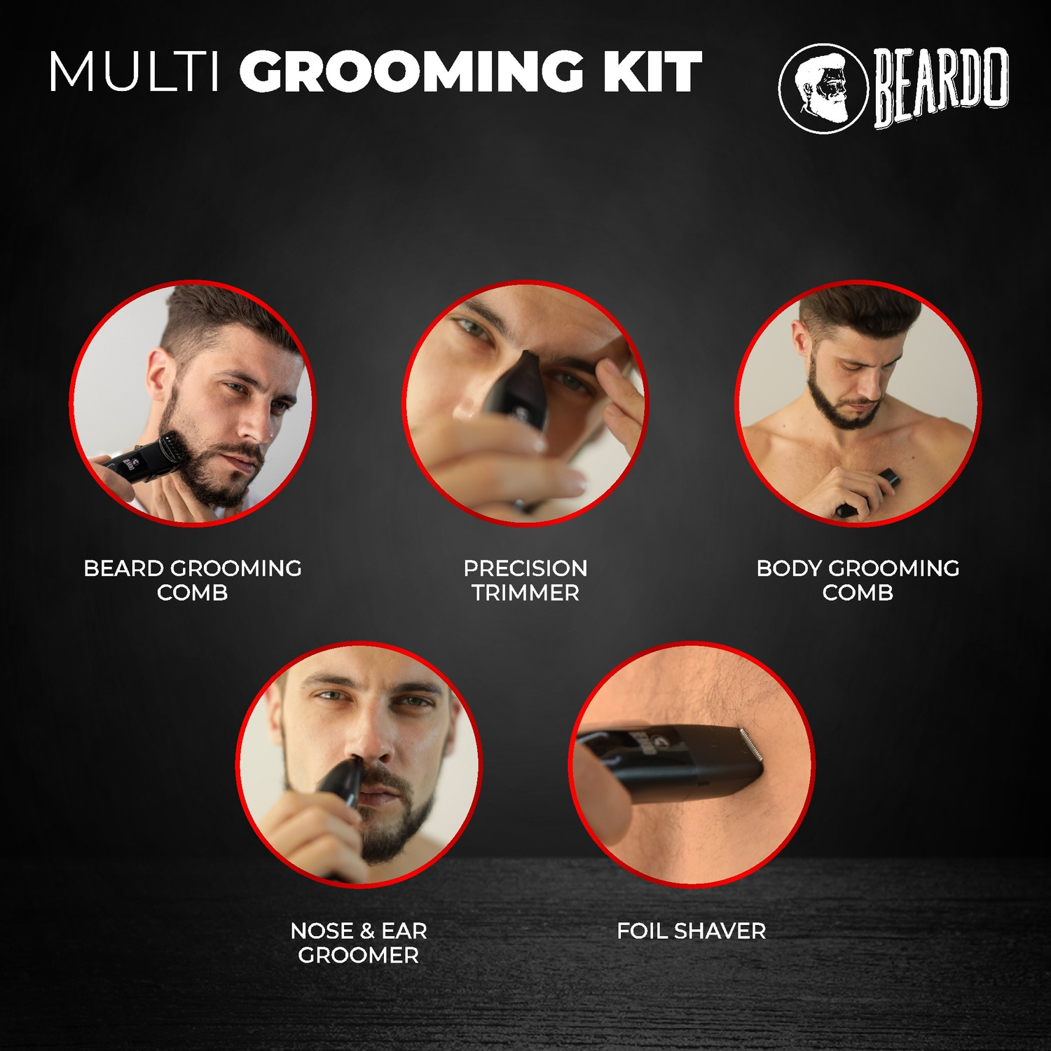 Image of Beardo PR3058 /59 Runtime: 45 min Multi Purpose Trimmer for Men