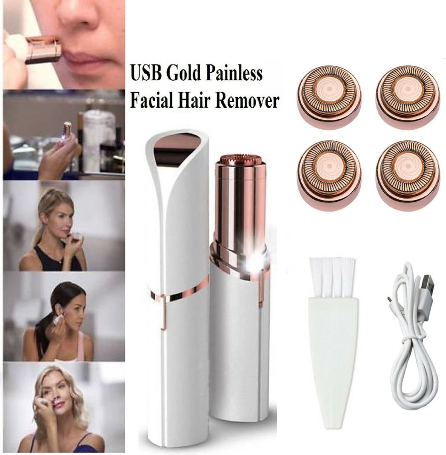 Image of flawles FL356 Trimmer 45 min Runtime 1 Length Settings (White)