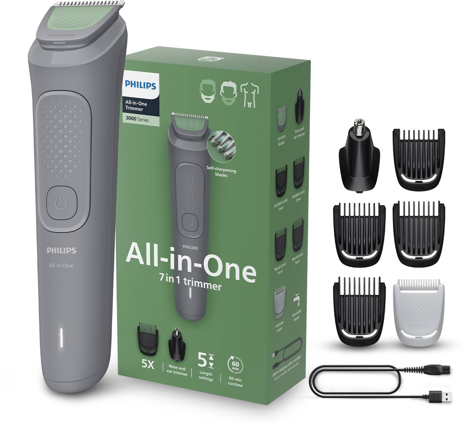 PHILIPS MG3911/15 Fully Waterproof Trimmer 60 min Runtime 5 Length Settings Price in India - Buy PHILIPS MG3911/15 Fully Waterproof Trimmer 60 min Runtime 5 Length Settings online at Flipkart.com