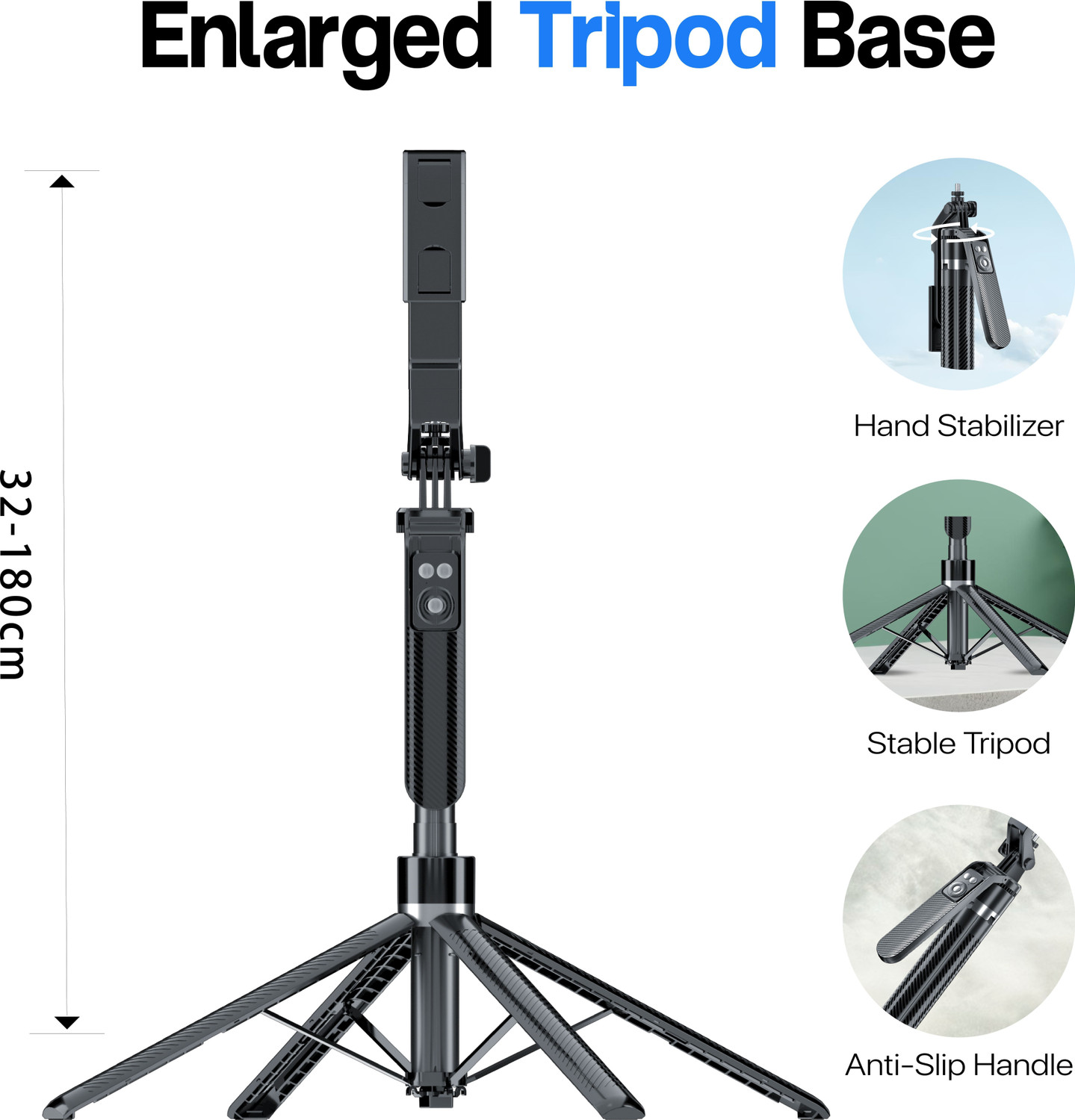 Image of Tygot T-14 Selfie Stick Bluetooth Selfie Sticks with Extendable Tripod Stand, Remote Tripod