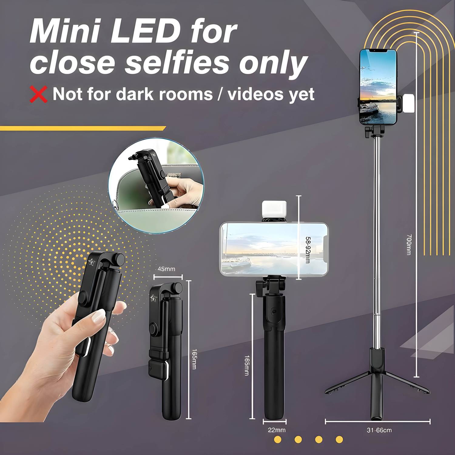 HLMOBILE AY SUPER BRAND R1s Wireless Selfie Stick - Image 5