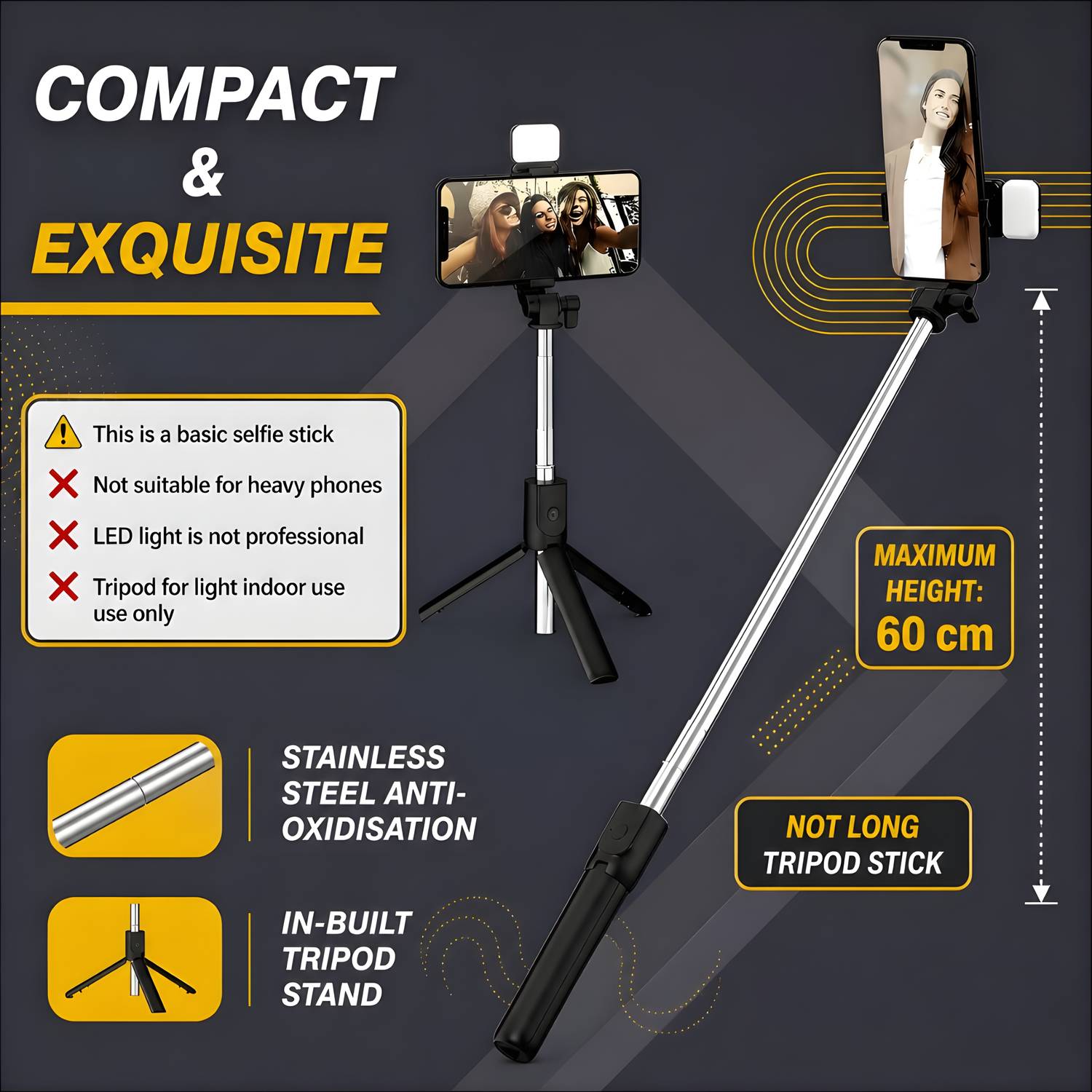 HLMOBILE AY SUPER BRAND R1s Wireless Selfie Stick - Image 4