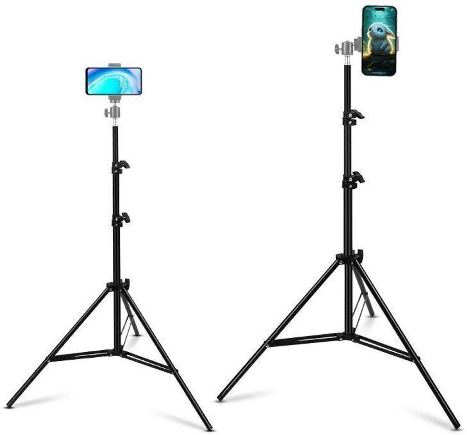 Meraki Wonder Portable 7 Feet (84 Inch) Mobile Clip Holder for All Mobiles & Cameras Tripod Tripod Ball Head, Tripod Kit