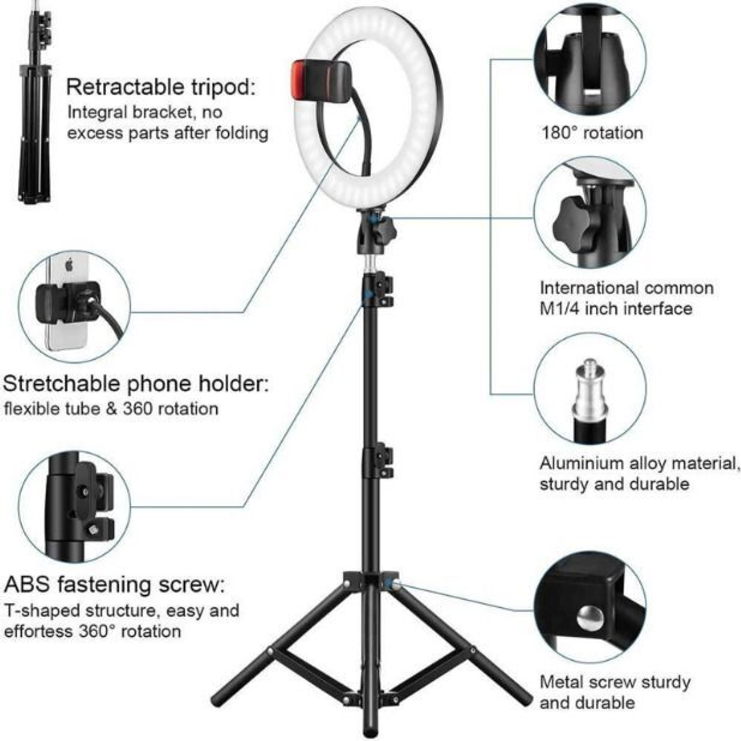 Image of BONTECH Ring Light 10 feet with stand Ring Flash