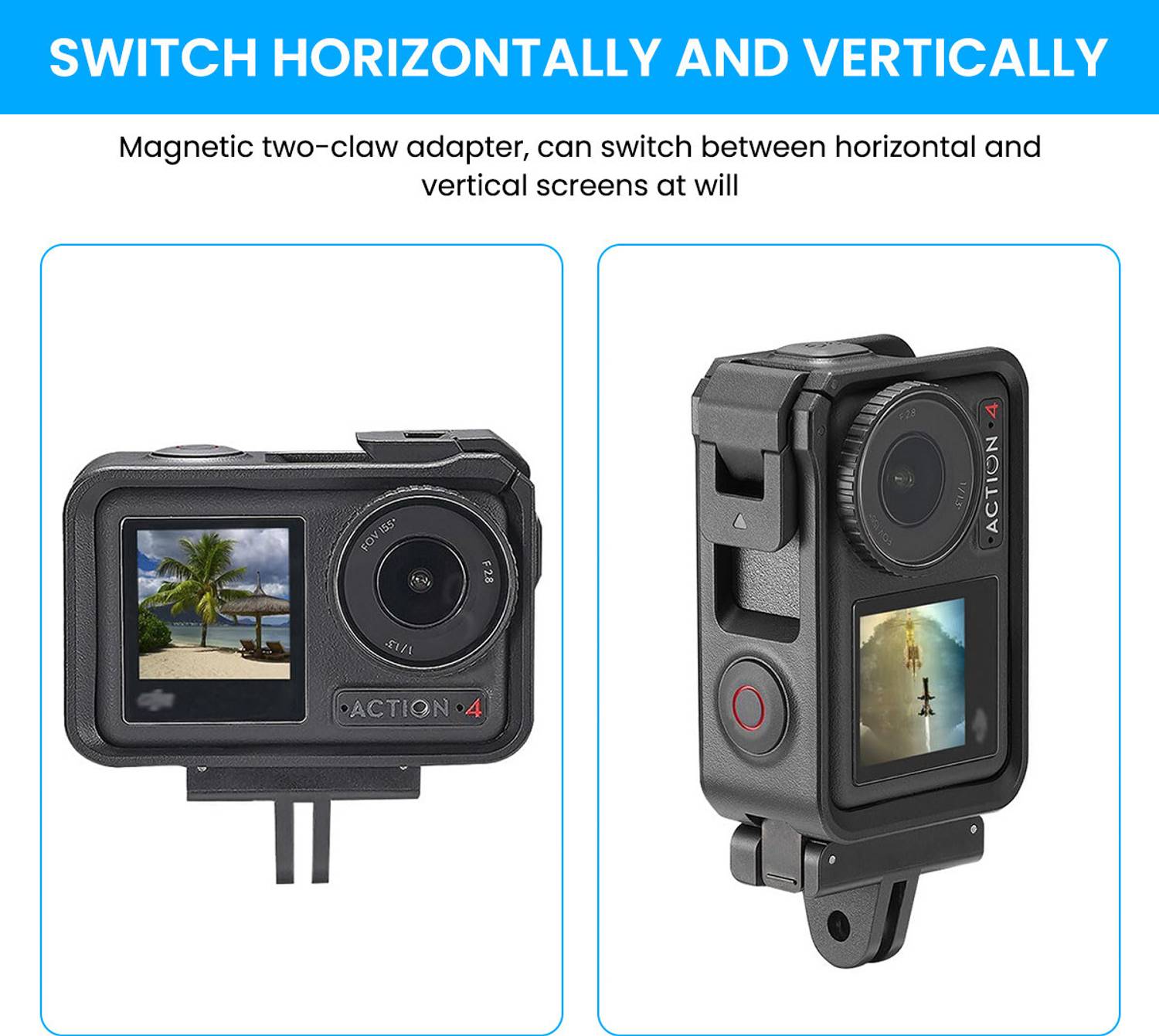 Zomei Magnetic Quick Release Tripod Mount Adapter for Action Cams - Image 2
