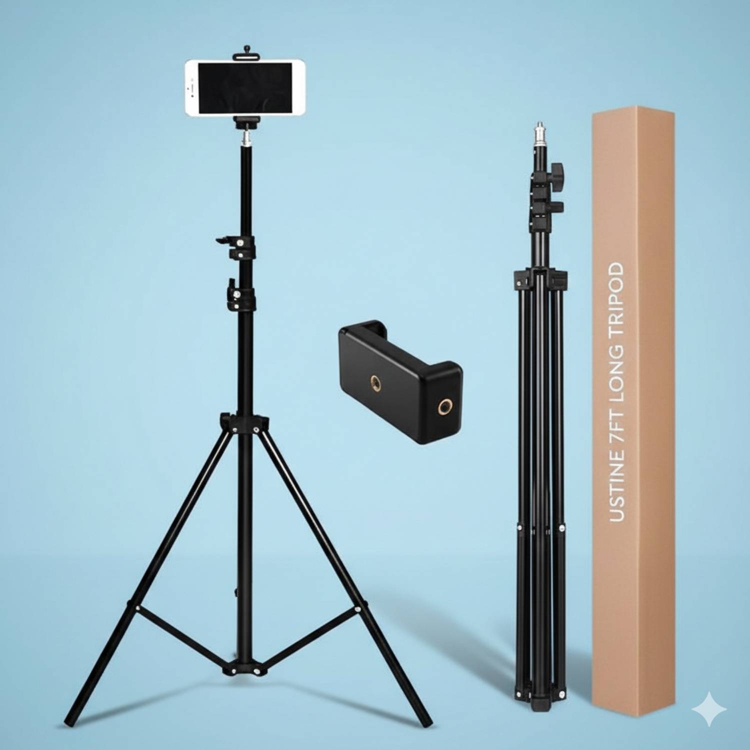 Azyro ANFI Lightweight & portable 7feet long tripod stand(supports up to 2500g) Tripod Kit, Tripod, Tripod Ball Head, Monopod Kit, Monopod