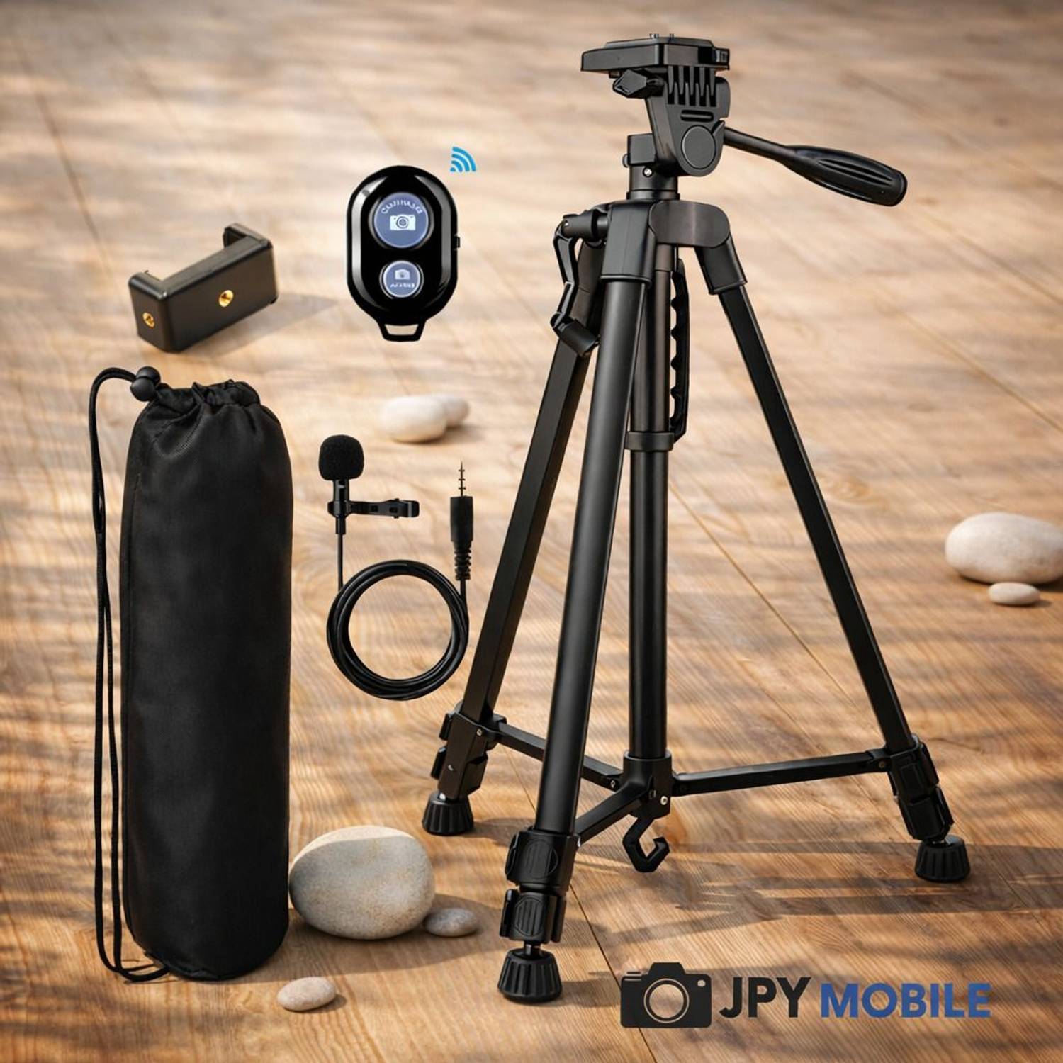 JPY F-3366 Professional 55.5Inch Tripod for Phone DSLR, Camera ABS+Metal Tripod With Tripod Kit
