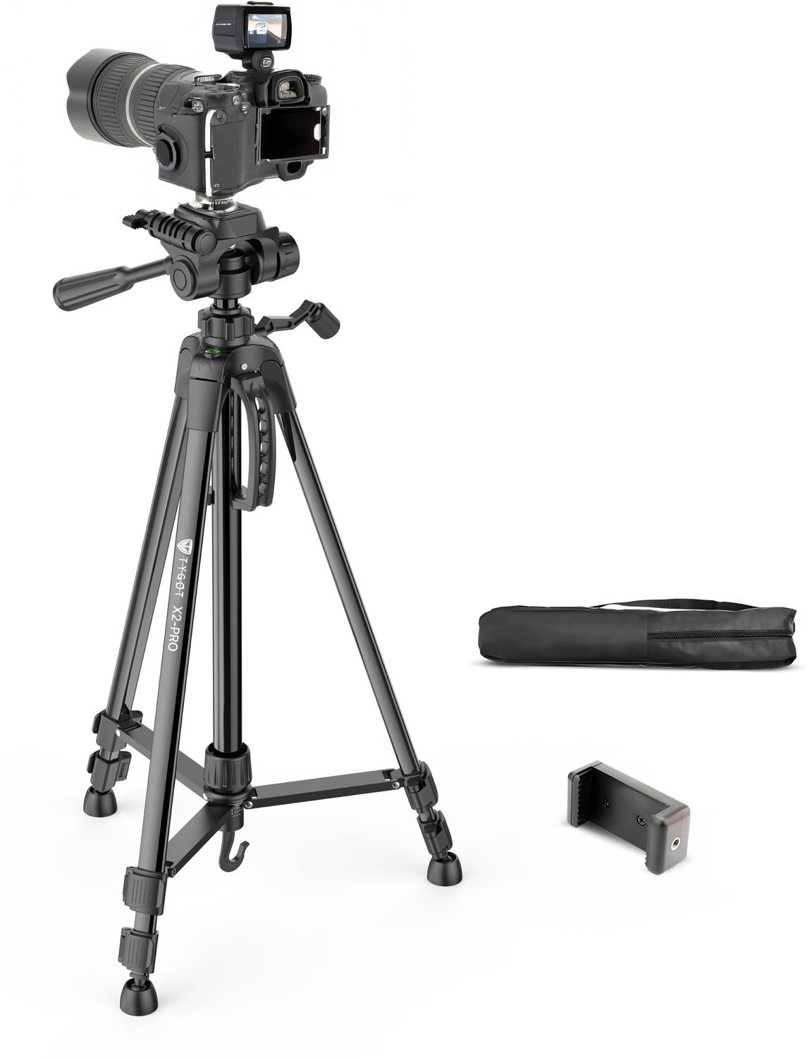 Tygot X2 Pro Professional 70 Inch (180CM) Tripod for DSLR, Camera Tripod Kit