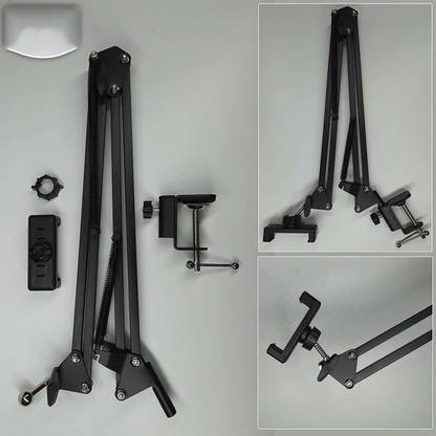 Image of MOTOFLY Overhead Tripod Stand for YouTube Video Recording Cooking and Sketch Videos Tripod Kit, Tripod Ball Head, Tripod Clamp, Tripod Bracket, Monopod Kit