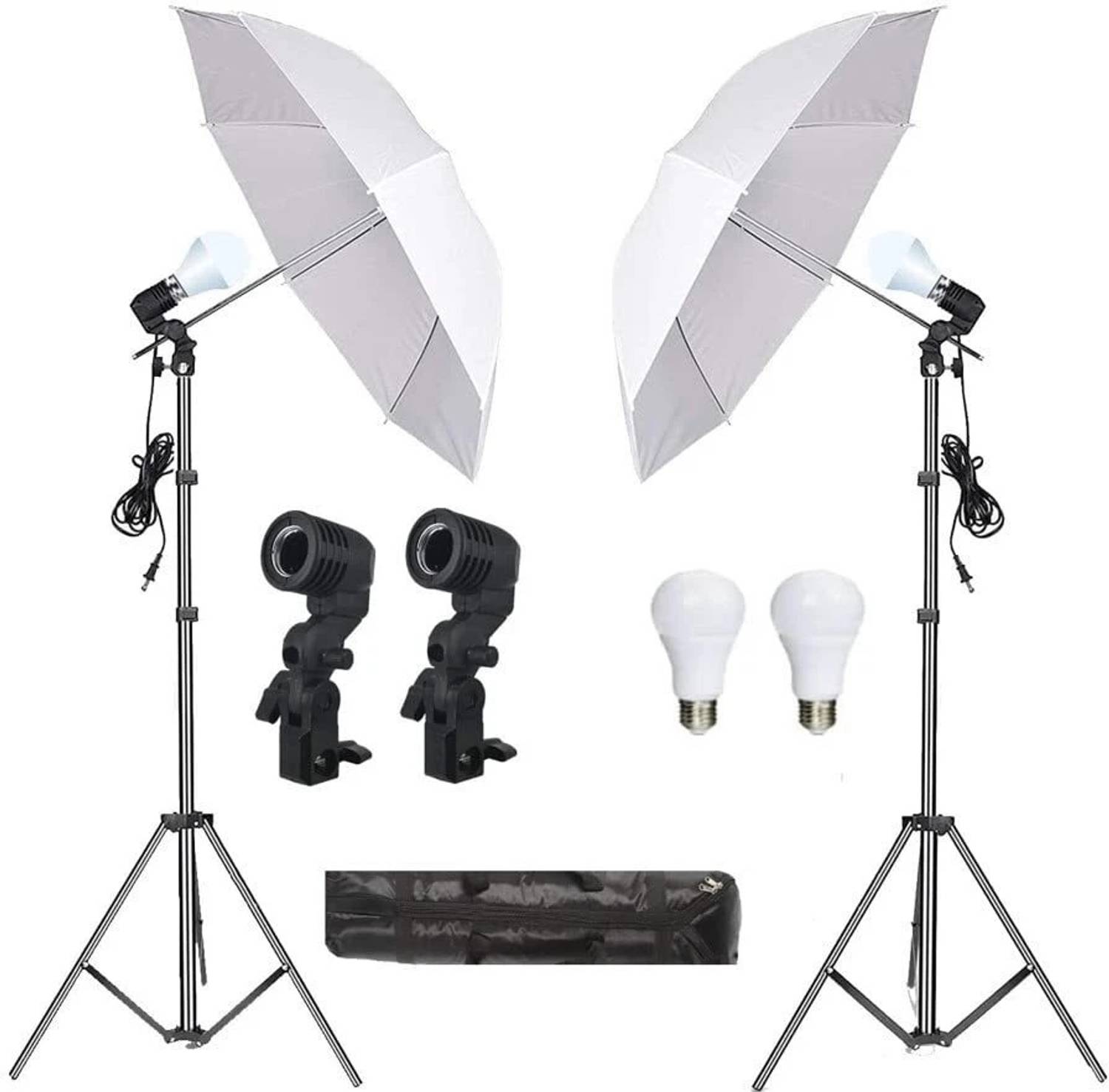 PICPRO Umbrella Light for Studio + 20W Bulb for Photography Video