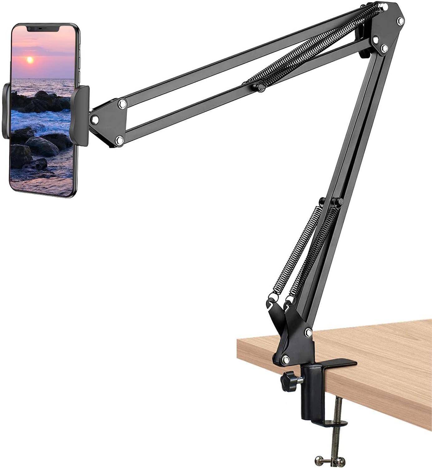 Wanzhow Recording Overhead Microphone Stand Suspension Boom Scissor Arm Stand Tripod Kit, Monopod, Tripod Bracket, Tripod Clamp, Tripod Ball Head