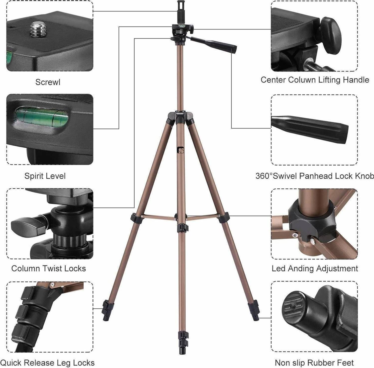 Syvo WT-3130 Tripod Kit Brown - Image 3