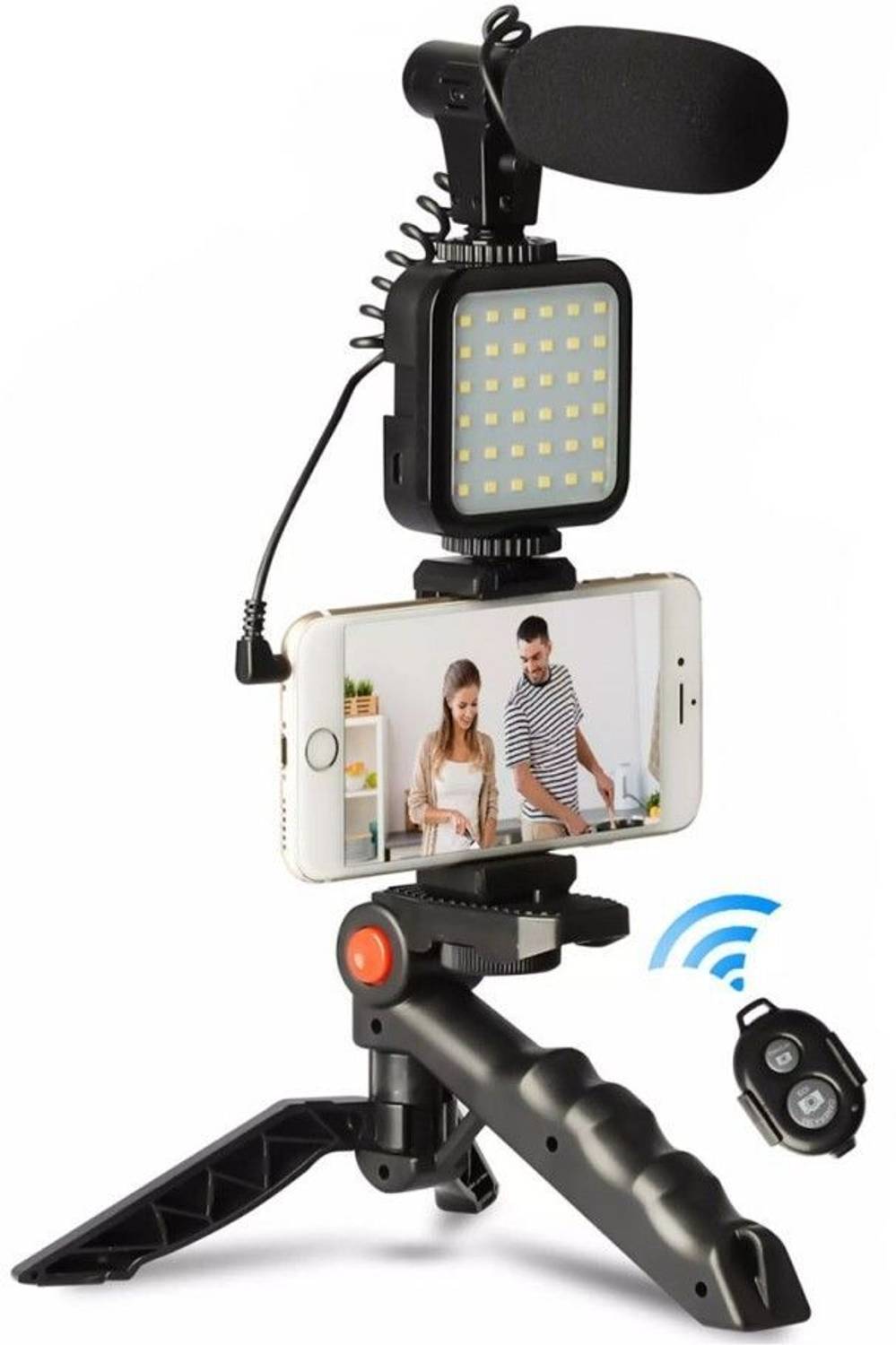 MJ Hub Smartphone Video Recording Kit for Beginners, Youtubers, Kit with Fill Light Tripod Kit