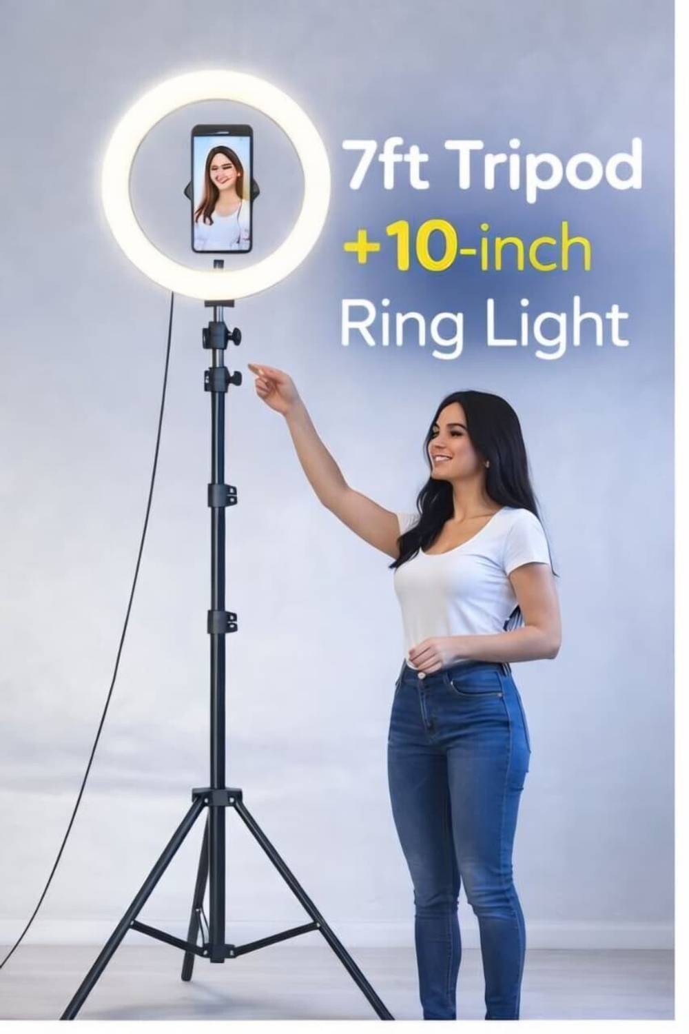 SHUDAUSHI Aluminium Tripod Stand Combo Kit - Image 1
