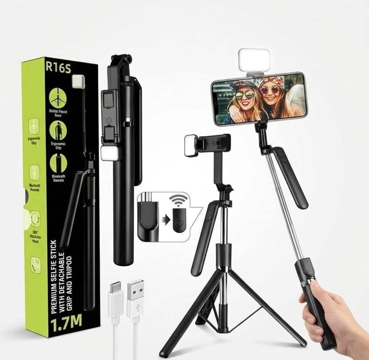 Divyans R16S Professional Selfie Stick Tripod Tripod Kit, Monopod Kit, Tripod