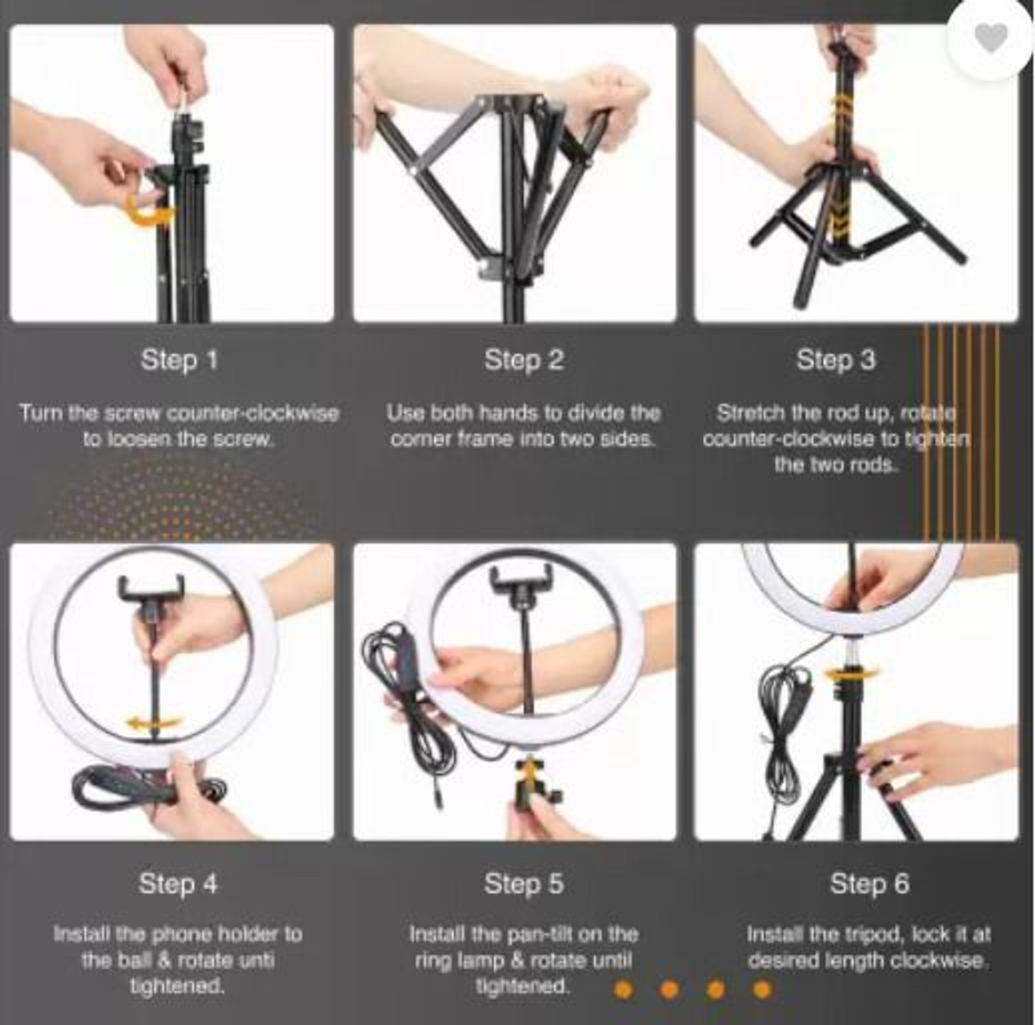 Image of TAXTURE RGB LED Ring Light with Adjustable Tripod Stand and Phone Holder Ring Flash