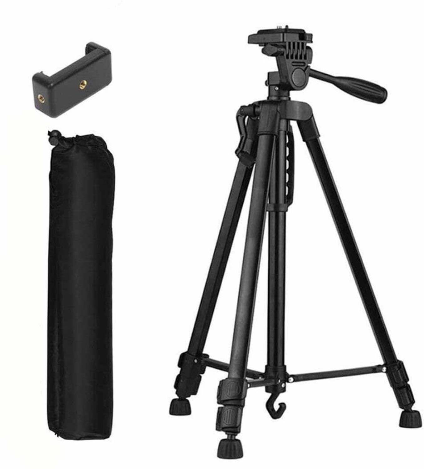Blue Birds Height (128cm) Adjustable Aluminum tripod with mobile holder & Carry bag Tripod