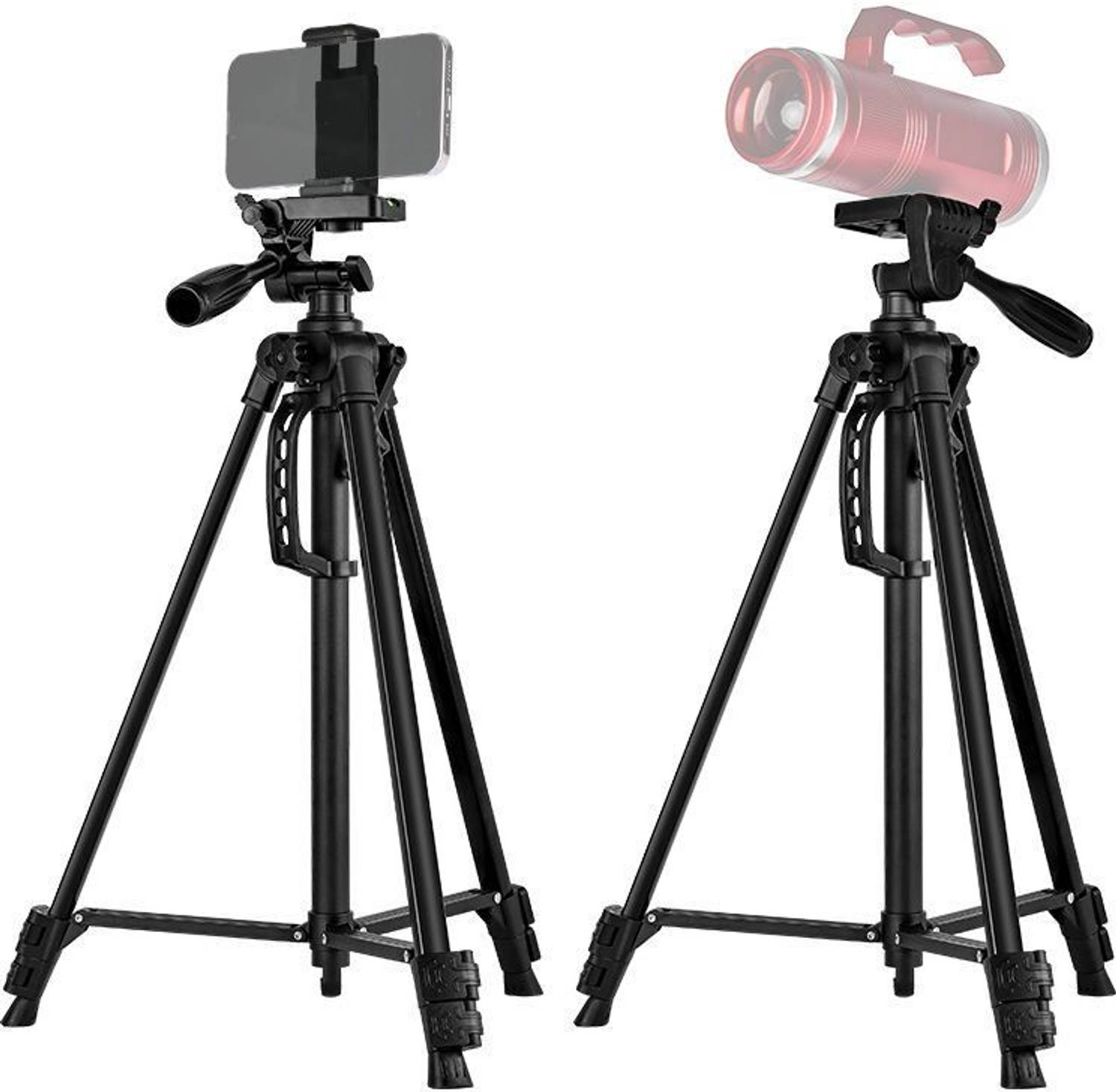 JPY 55 Inches with Mobile Holder and Bag for Smartphone & Camera Portable Aluminium Tripod