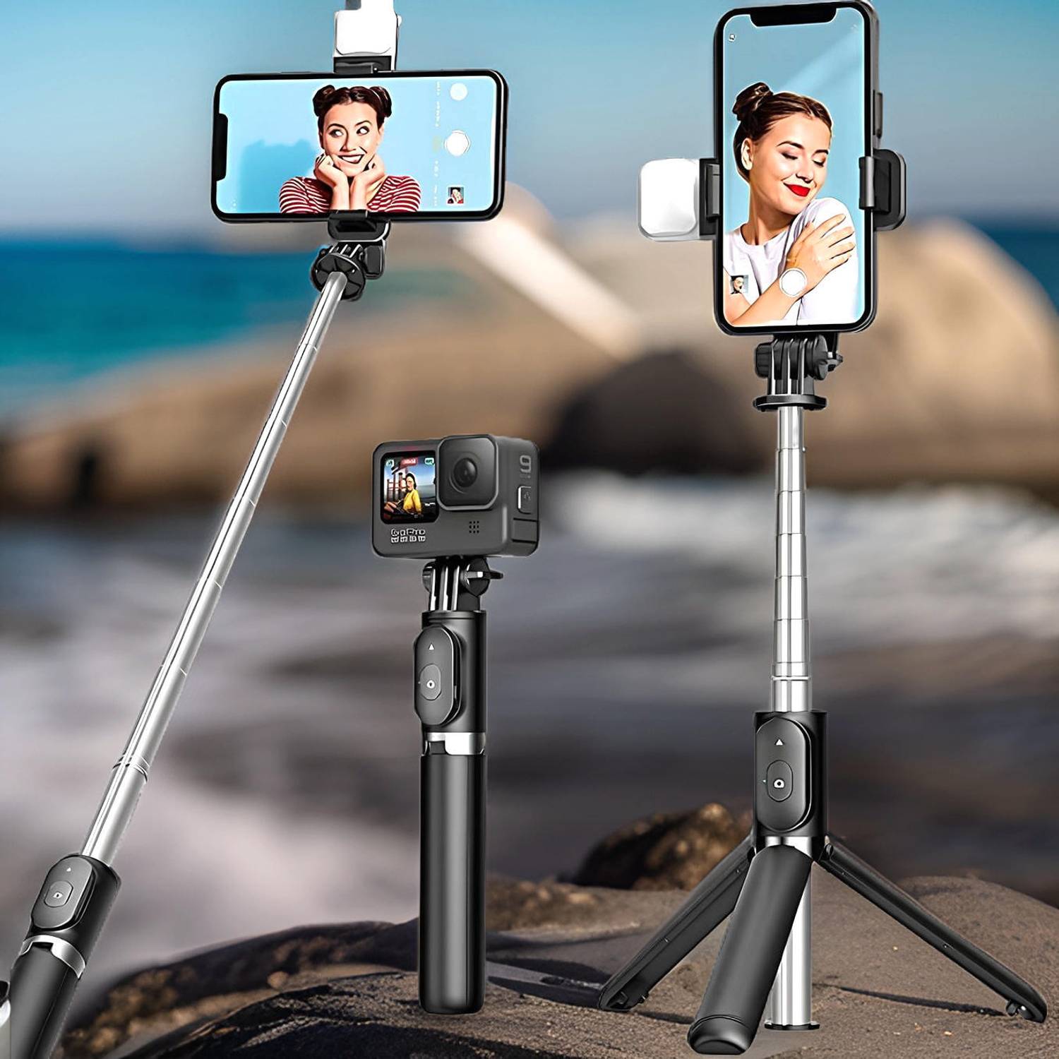 Clairbell Adjustable (Tripod) and (Selfie Stick) with Bluetooth Connectivity JY431 Tripod