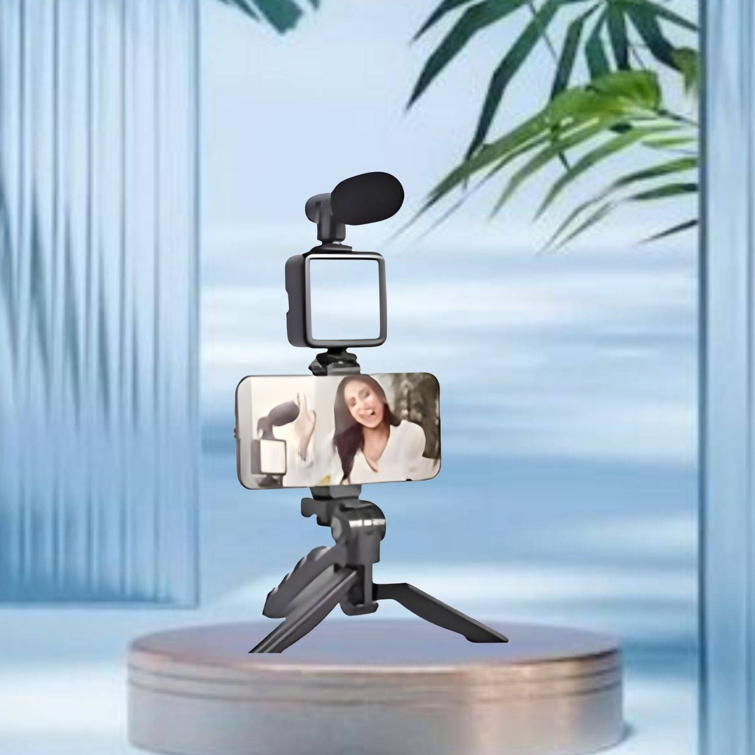 FRONY Tripod Video Kit Recording With Shotgun Phone Holder,Led Light For YoutubeA25 Tripod